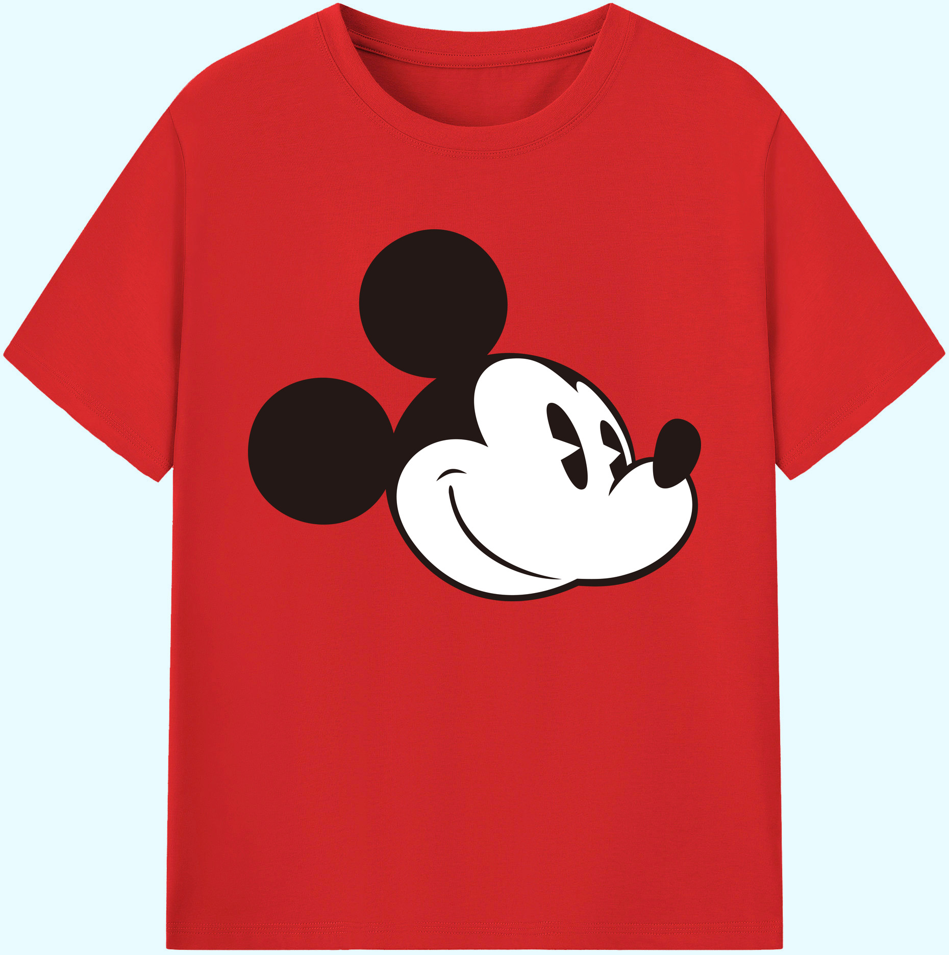 ミッキーマウス Mickey Mouse 綿100％ メンズ半袖Tシャツ｜肌触りやわらか＆通気性