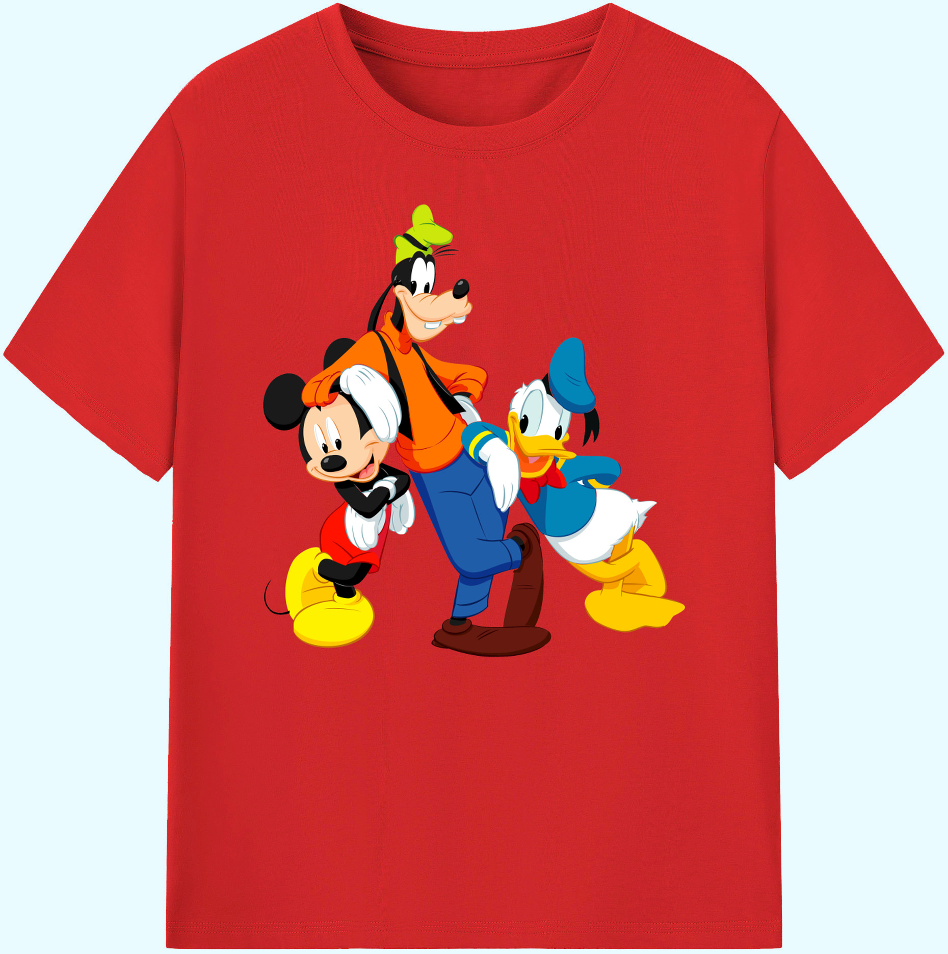ミッキーマウス Mickey Mouse 綿100％ メンズ半袖Tシャツ｜肌触りやわらか＆通気性