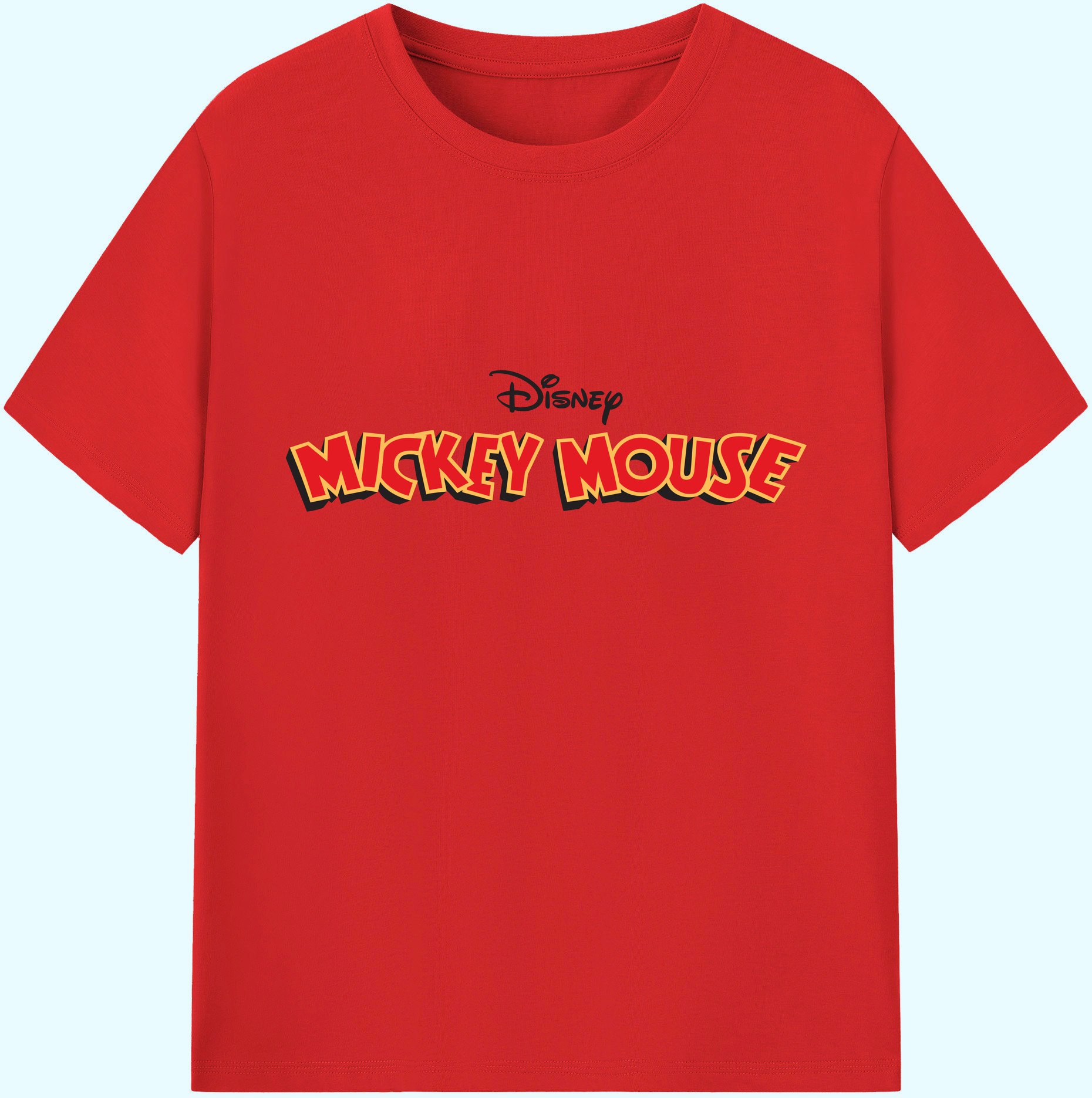 ミッキーマウス Mickey Mouse 綿100％ メンズ半袖Tシャツ｜肌触りやわらか＆通気性