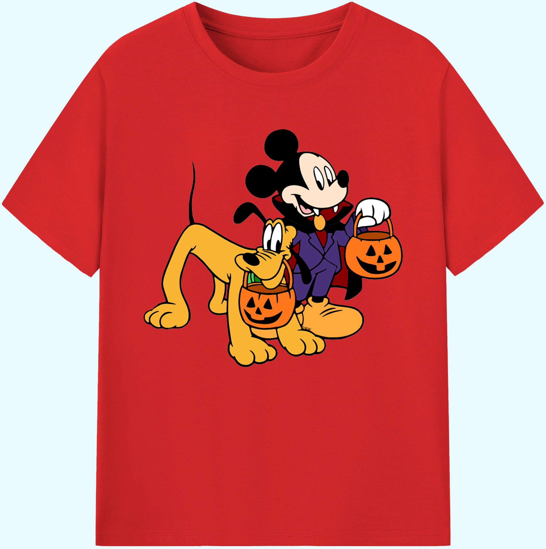 ミッキーマウス Mickey Mouse 綿100％ メンズ半袖Tシャツ｜肌触りやわらか＆通気性