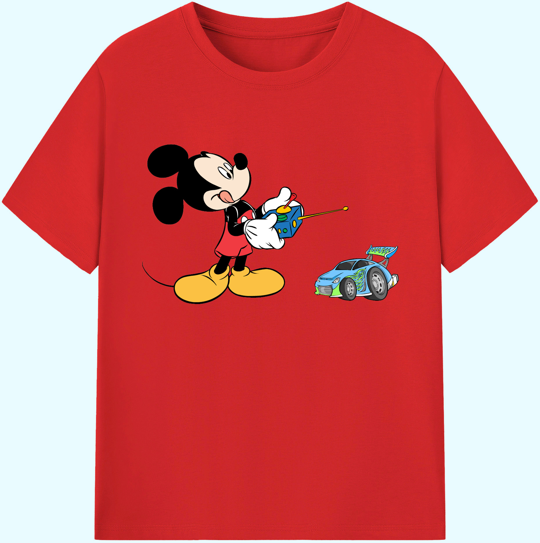 ミッキーマウス Mickey Mouse 綿100％ メンズ半袖Tシャツ｜肌触りやわらか＆通気性