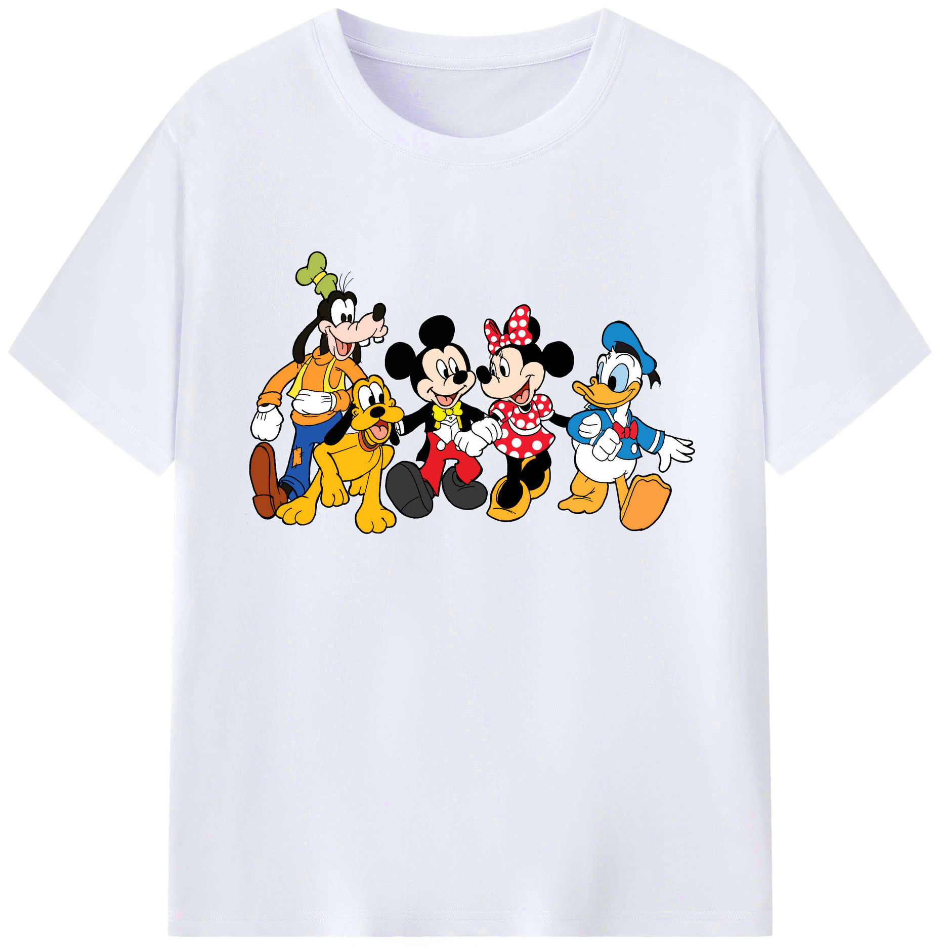 ミッキーマウス Mickey Mouse 綿100％ メンズ半袖Tシャツ｜肌触りやわらか＆通気性