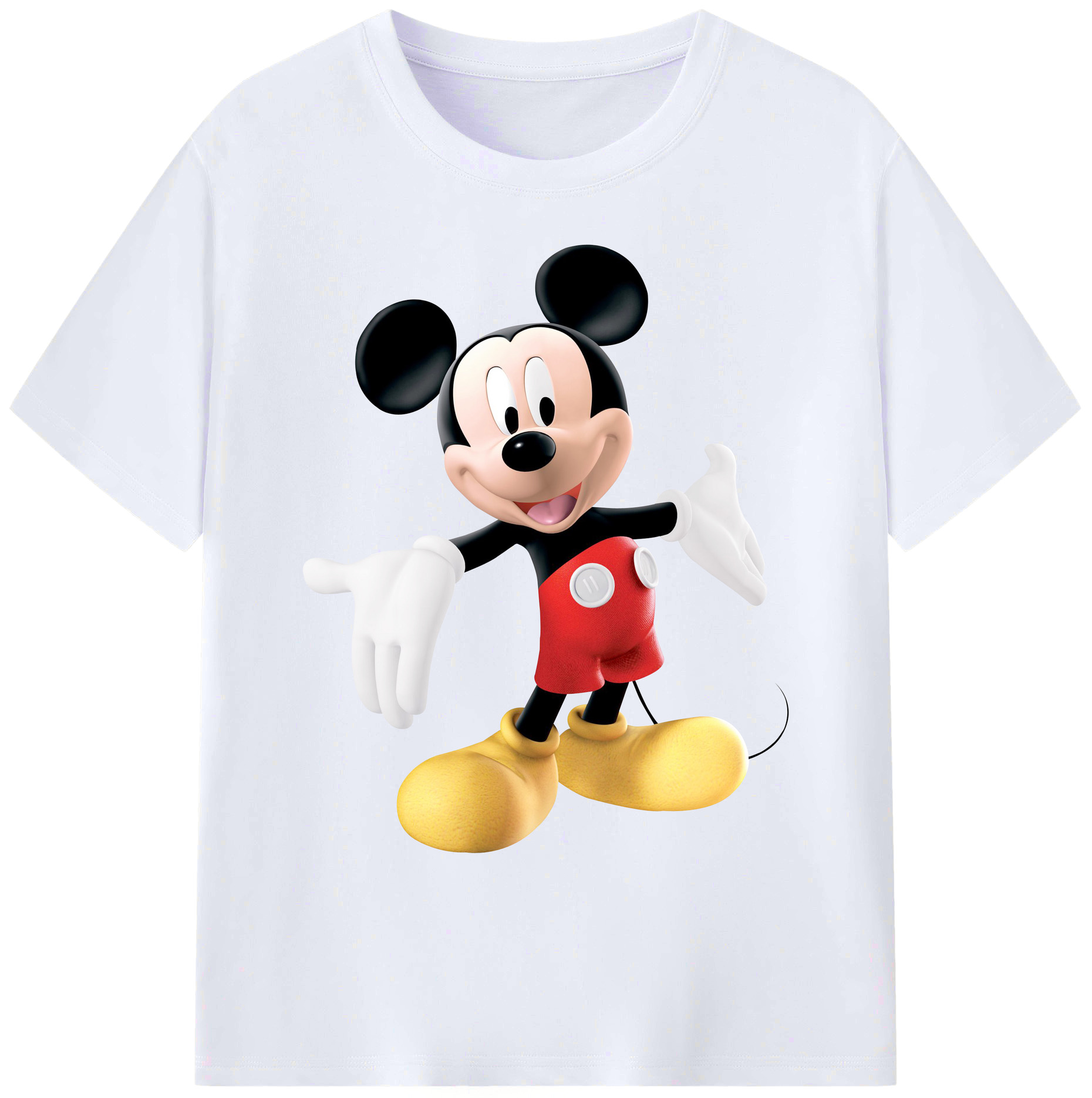 ミッキーマウス Mickey Mouse 綿100％ メンズ半袖Tシャツ｜肌触りやわらか＆通気性