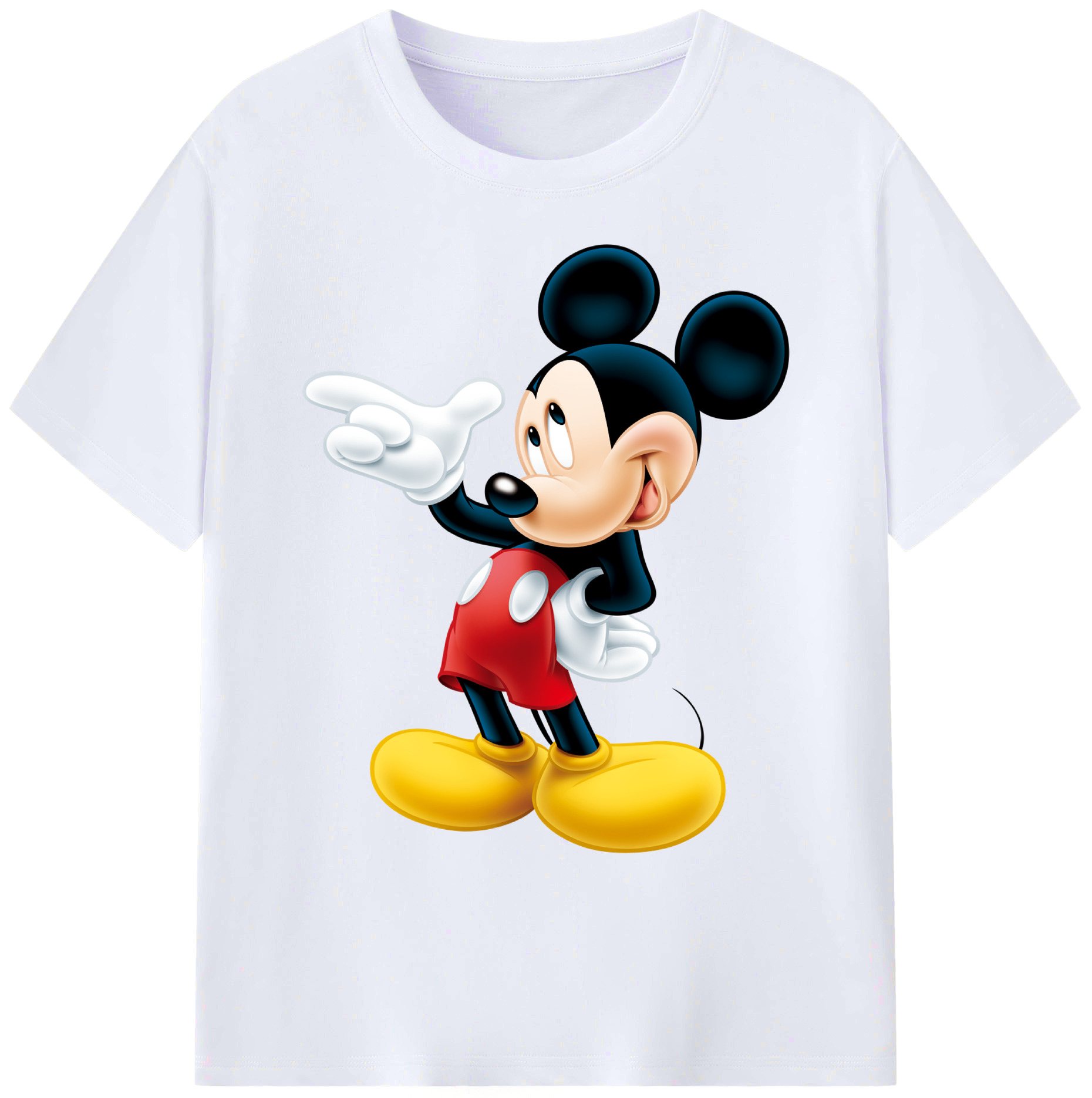 ミッキーマウス Mickey Mouse 綿100％ メンズ半袖Tシャツ｜肌触りやわらか＆通気性