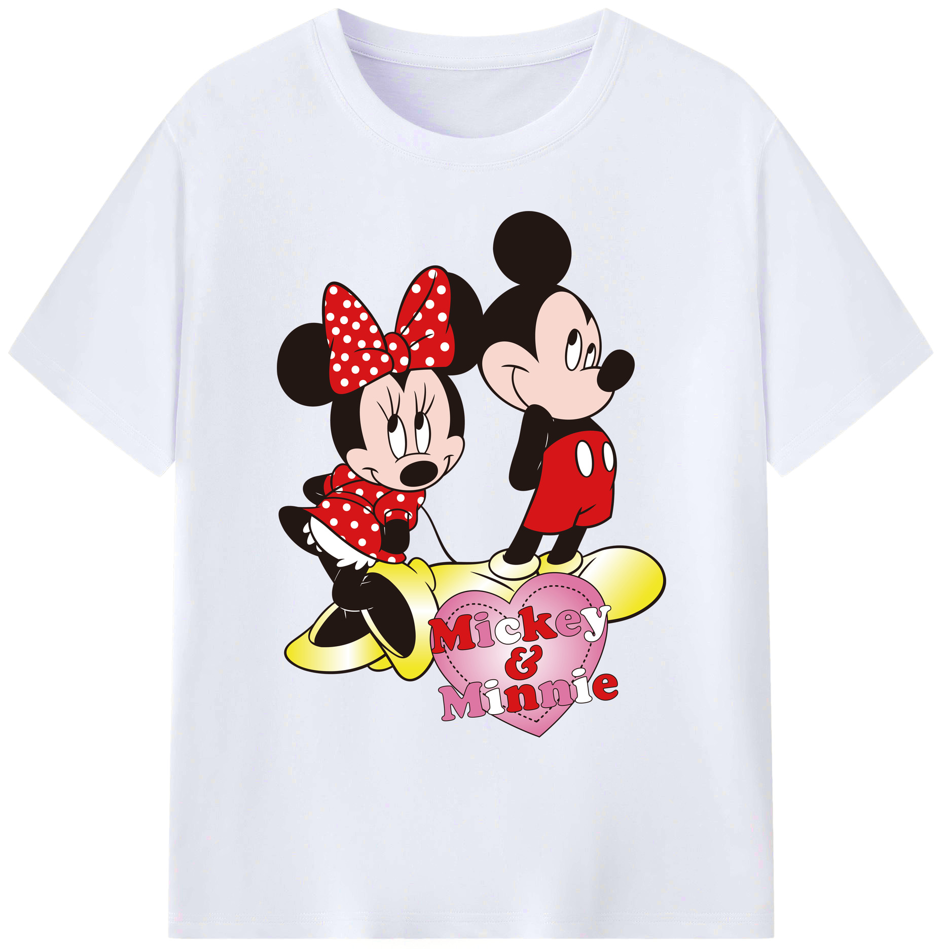 ミッキーマウス Mickey Mouse 綿100％ メンズ半袖Tシャツ｜肌触りやわらか＆通気性