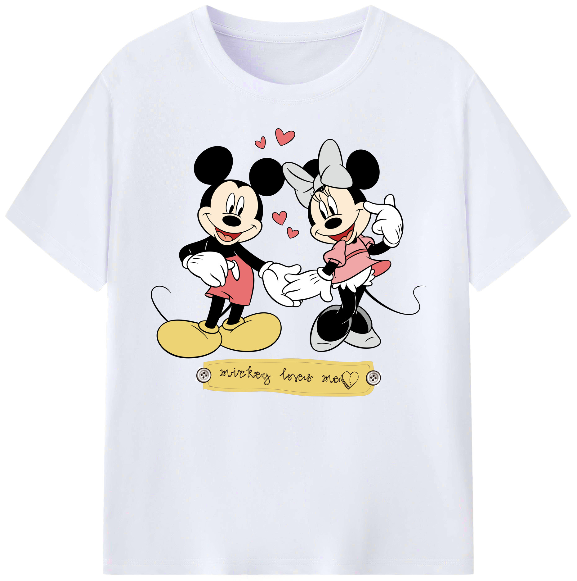 ミッキーマウス Mickey Mouse 綿100％ メンズ半袖Tシャツ｜肌触りやわらか＆通気性