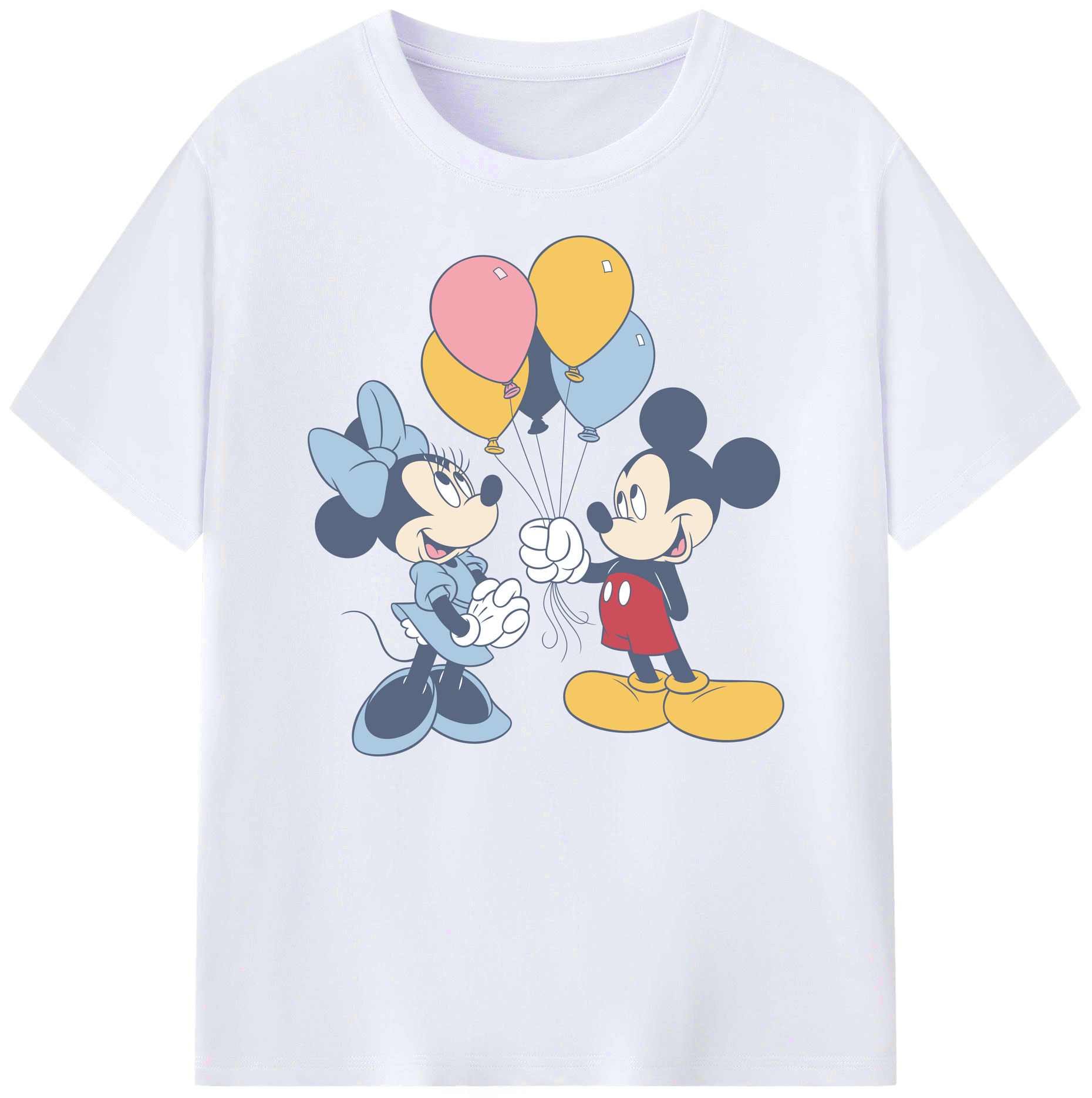 ミッキーマウス Mickey Mouse 綿100％ メンズ半袖Tシャツ｜肌触りやわらか＆通気性