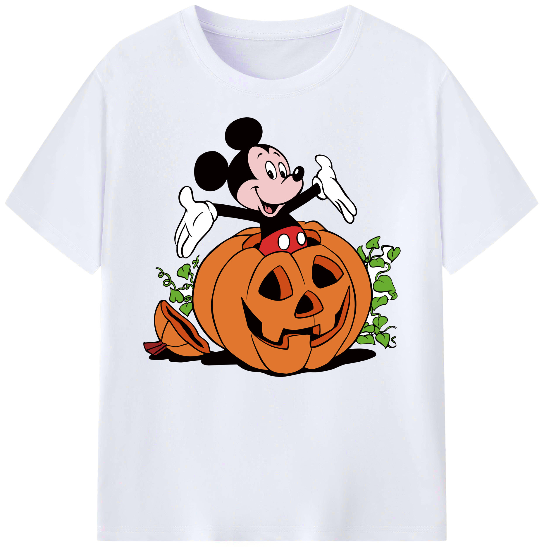 ミッキーマウス Mickey Mouse 綿100％ メンズ半袖Tシャツ｜肌触りやわらか＆通気性