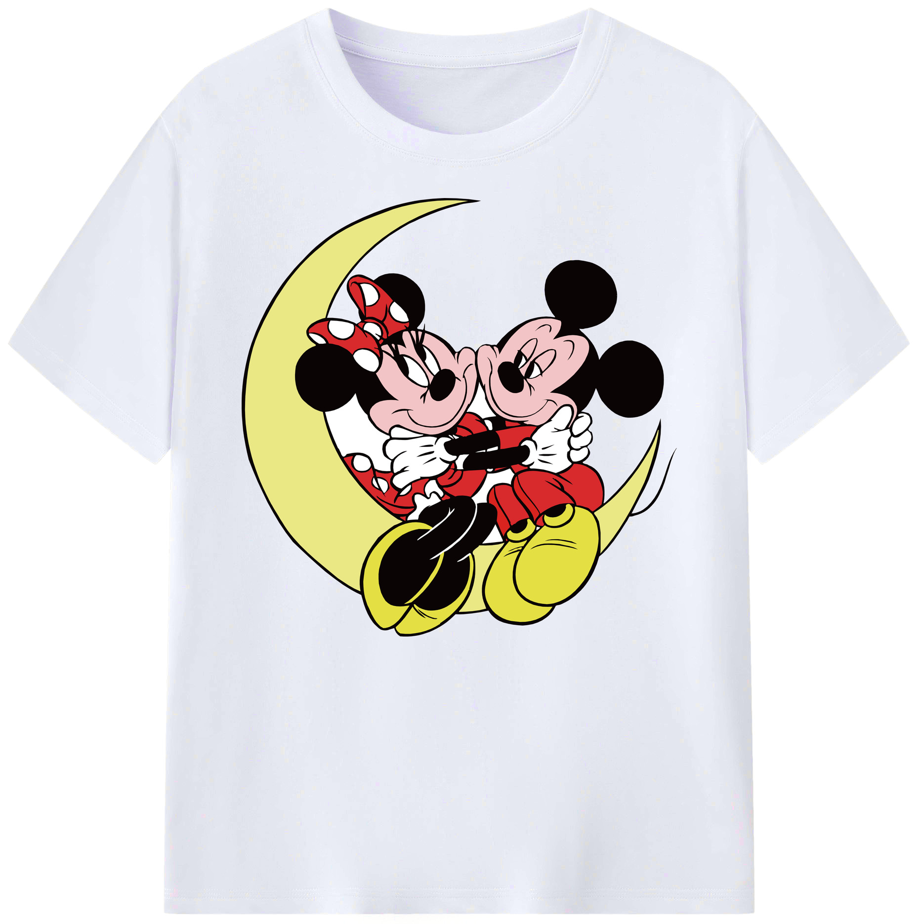 ミッキーマウス Mickey Mouse 綿100％ メンズ半袖Tシャツ｜肌触りやわらか＆通気性