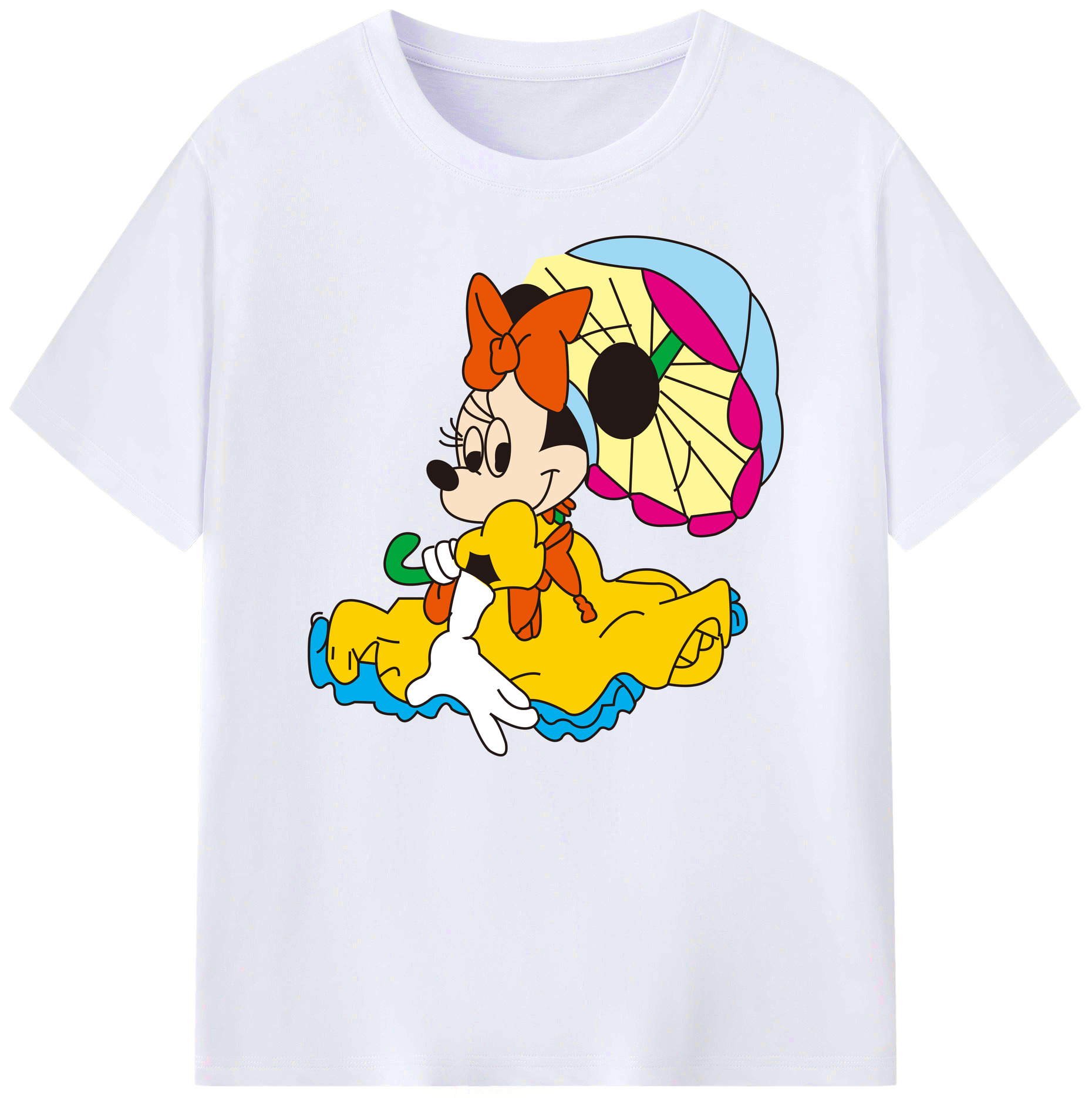 ミッキーマウス Mickey Mouse 綿100％ メンズ半袖Tシャツ｜肌触りやわらか＆通気性