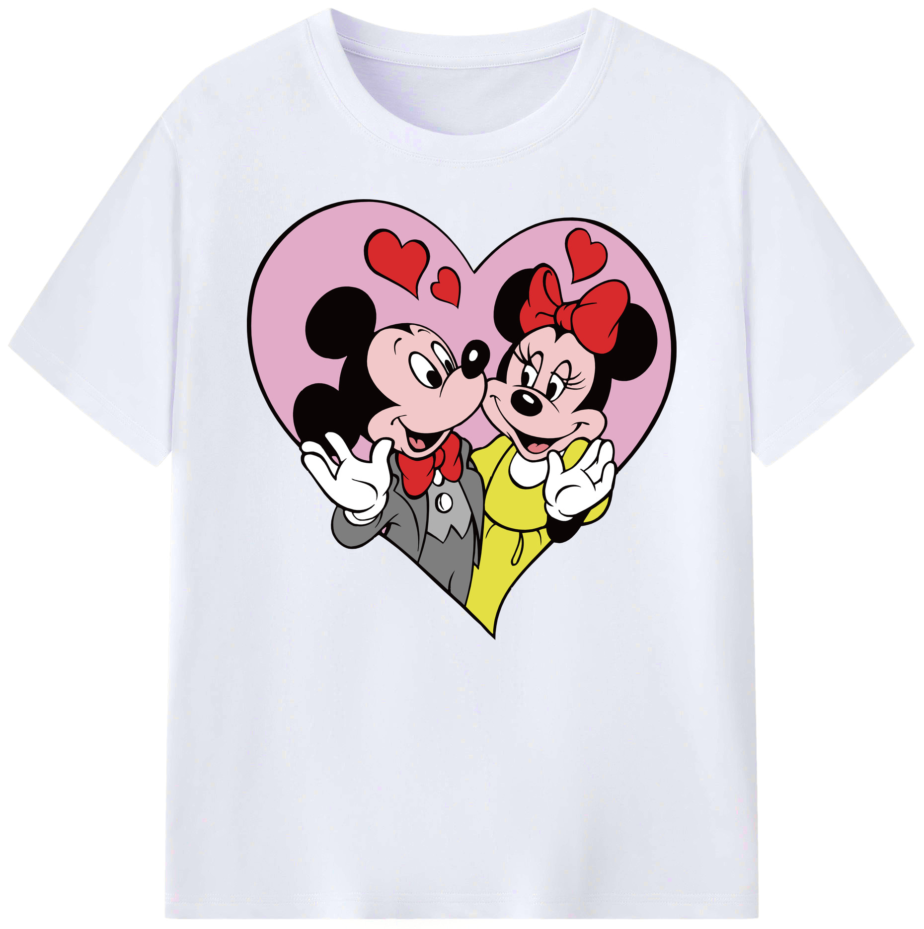 ミッキーマウス Mickey Mouse 綿100％ メンズ半袖Tシャツ｜肌触りやわらか＆通気性