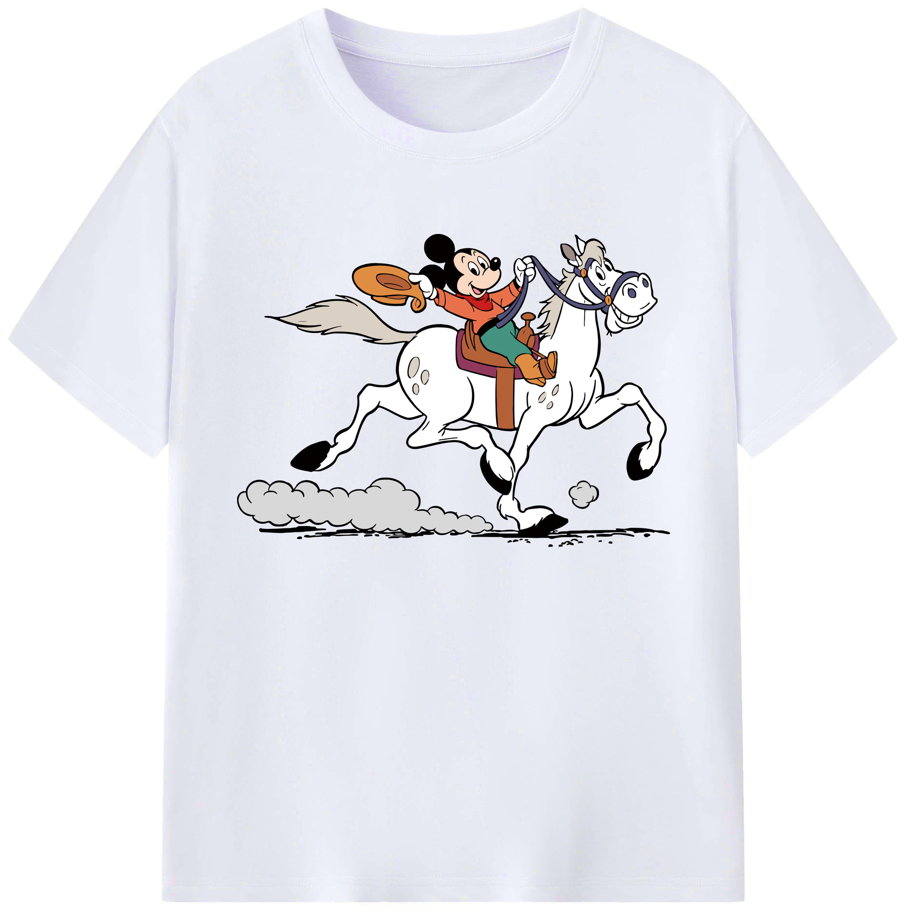 ミッキーマウス Mickey Mouse 綿100％ メンズ半袖Tシャツ｜肌触りやわらか＆通気性