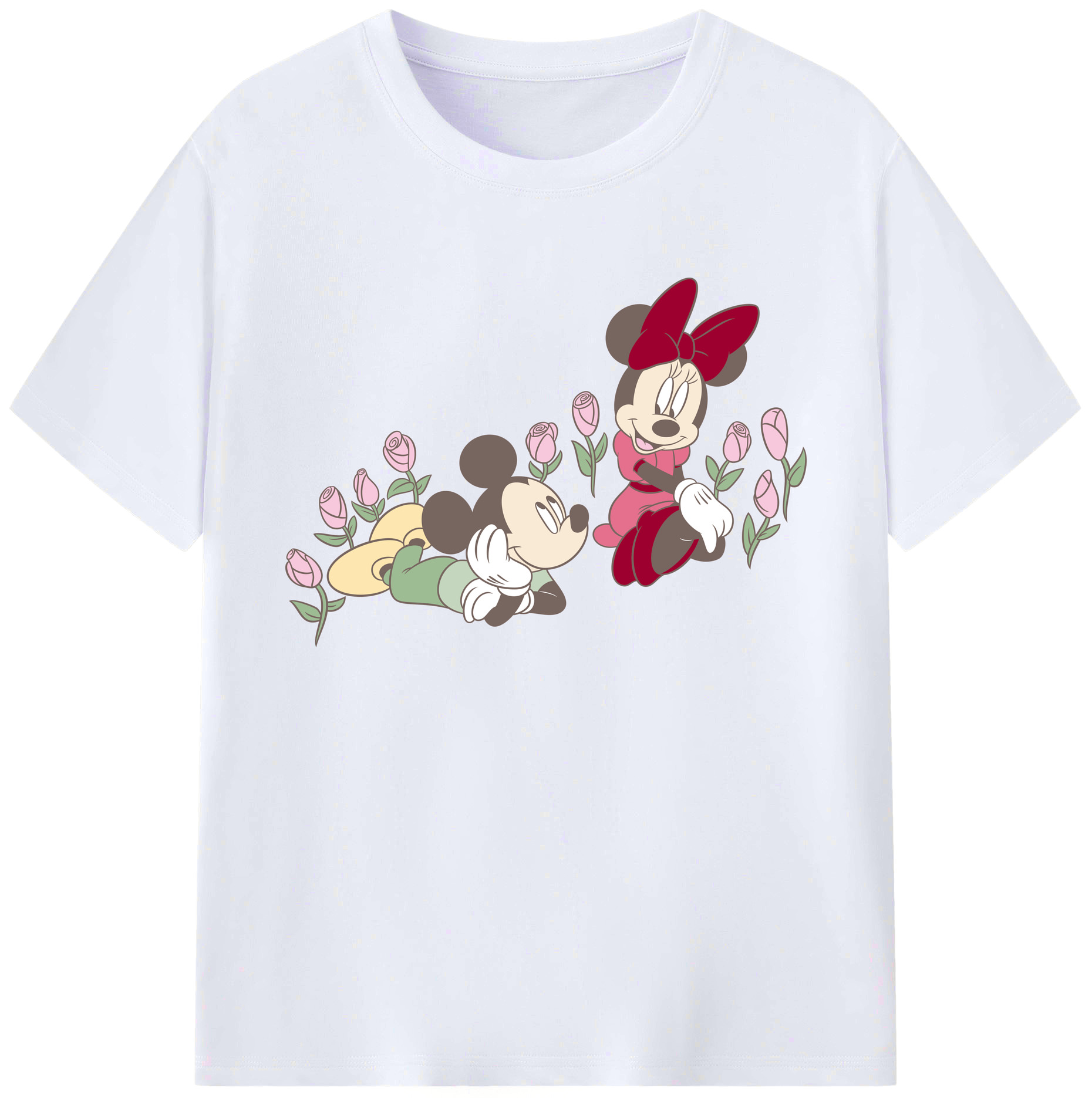 ミッキーマウス Mickey Mouse 綿100％ メンズ半袖Tシャツ｜肌触りやわらか＆通気性
