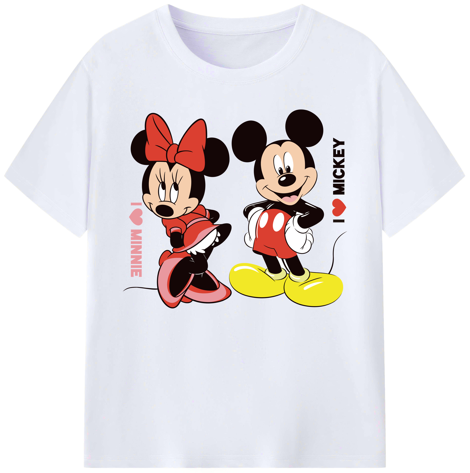 ミッキーマウス Mickey Mouse 綿100％ メンズ半袖Tシャツ｜肌触りやわらか＆通気性