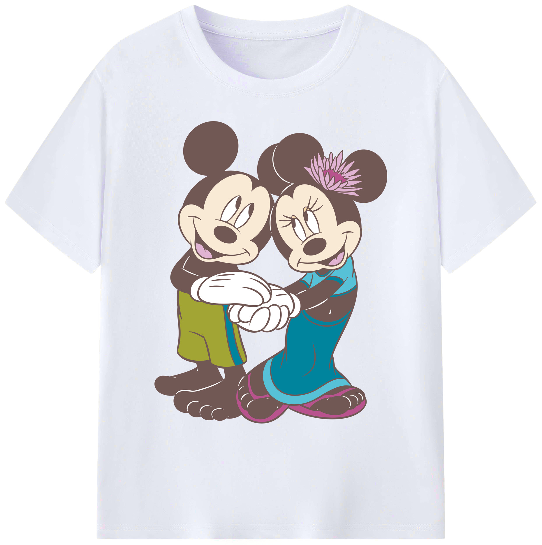 ミッキーマウス Mickey Mouse 綿100％ メンズ半袖Tシャツ｜肌触りやわらか＆通気性