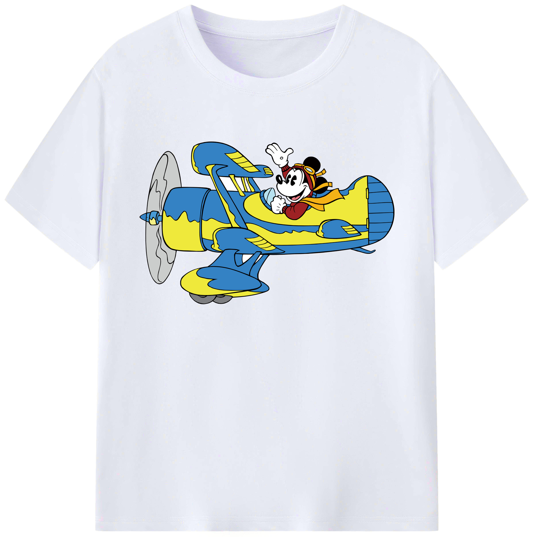ミッキーマウス Mickey Mouse 綿100％ メンズ半袖Tシャツ｜肌触りやわらか＆通気性
