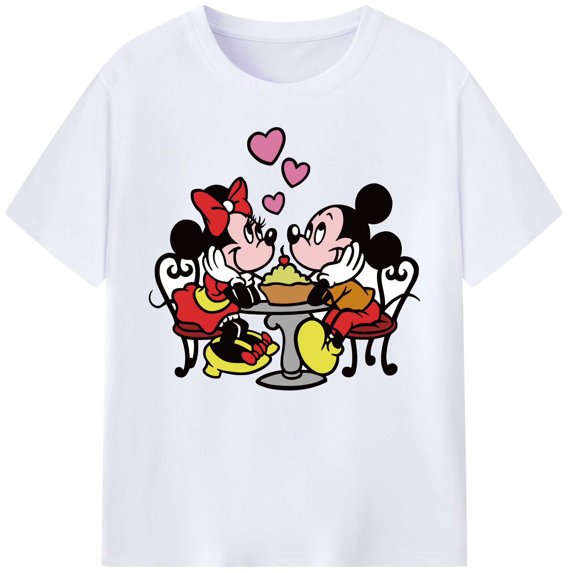 ミッキーマウス Mickey Mouse 綿100％ メンズ半袖Tシャツ｜肌触りやわらか＆通気性