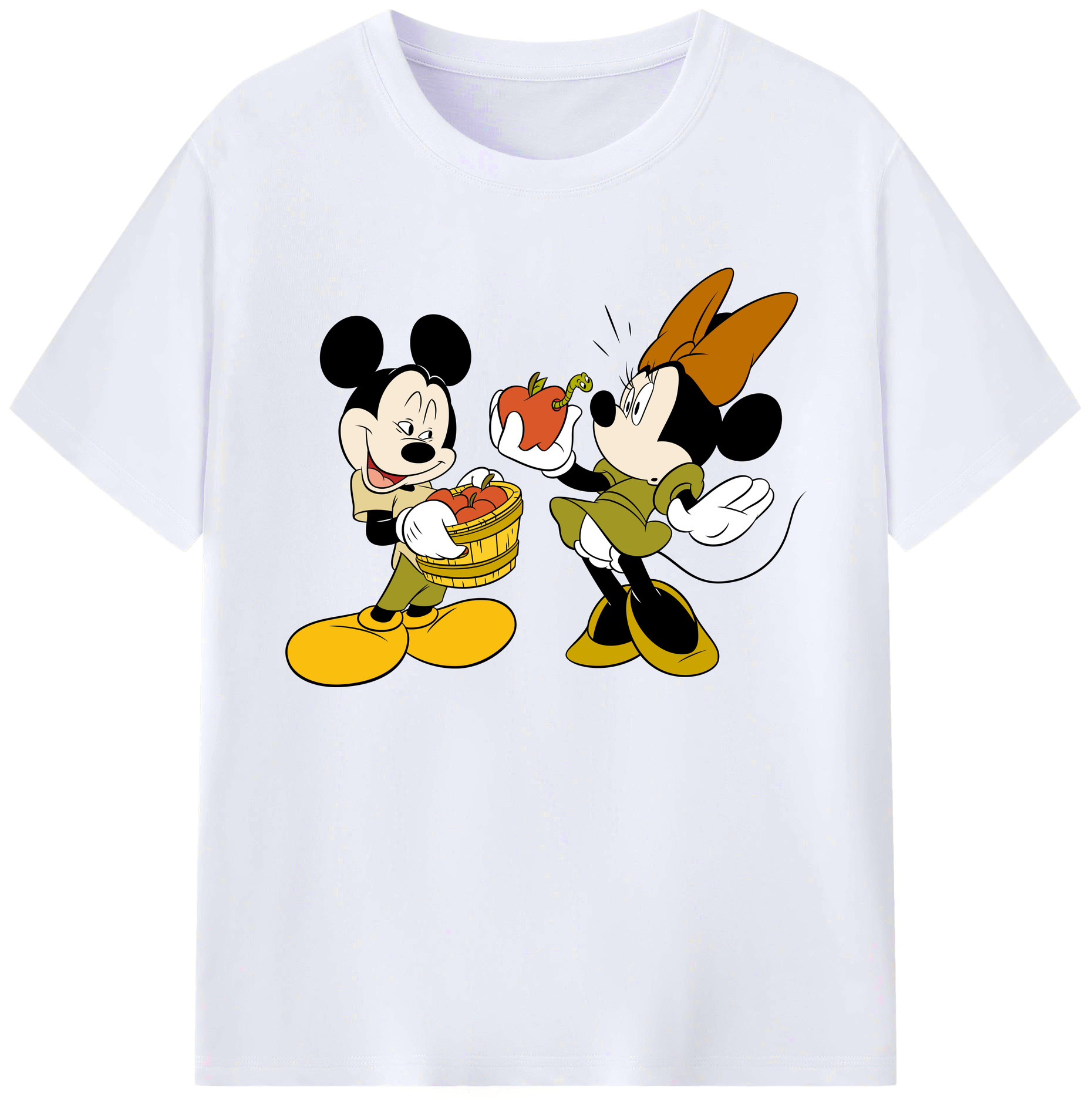ミッキーマウス Mickey Mouse 綿100％ メンズ半袖Tシャツ｜肌触りやわらか＆通気性