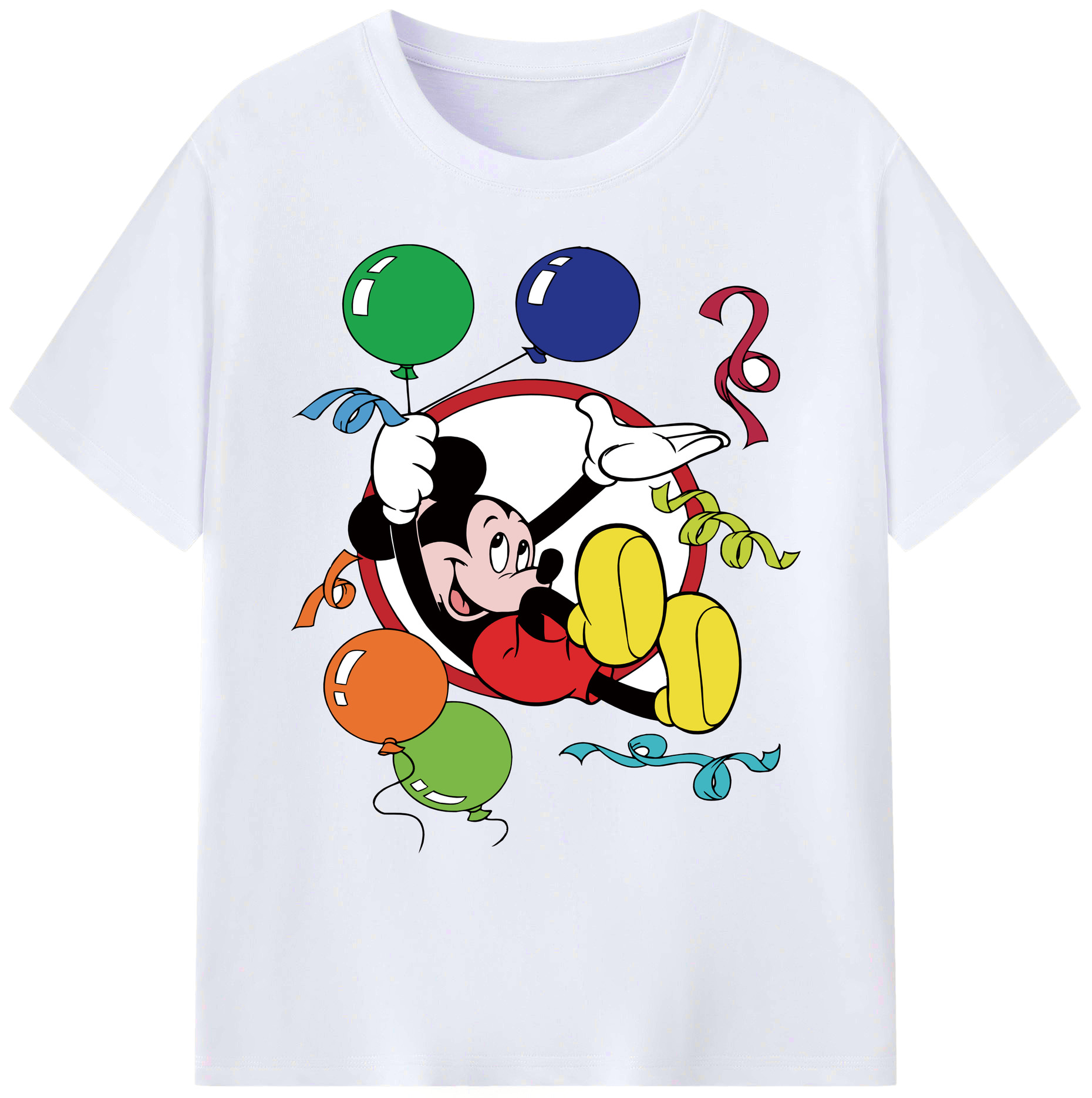 ミッキーマウス Mickey Mouse 綿100％ メンズ半袖Tシャツ｜肌触りやわらか＆通気性