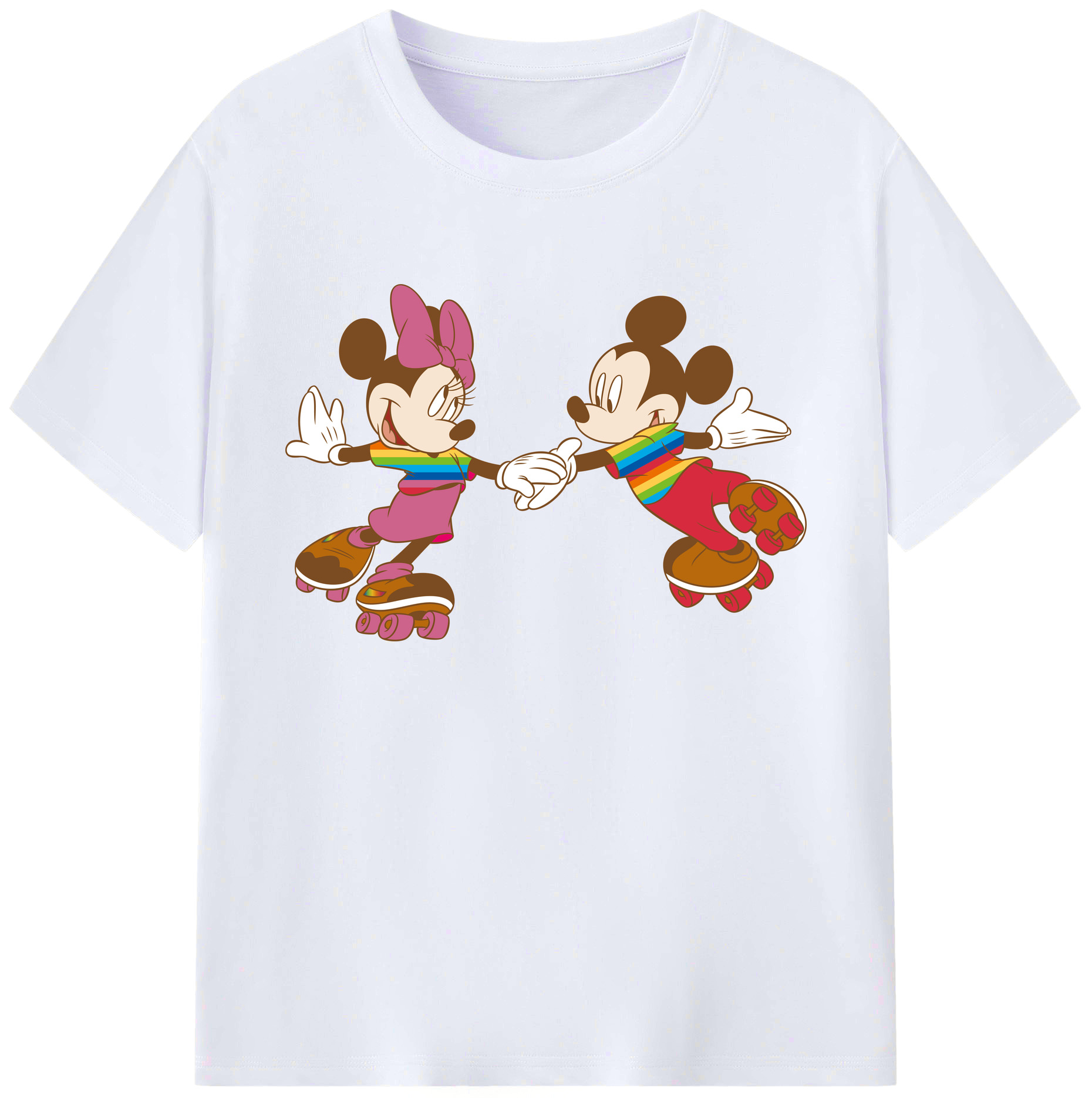 ミッキーマウス Mickey Mouse 綿100％ メンズ半袖Tシャツ｜肌触りやわらか＆通気性