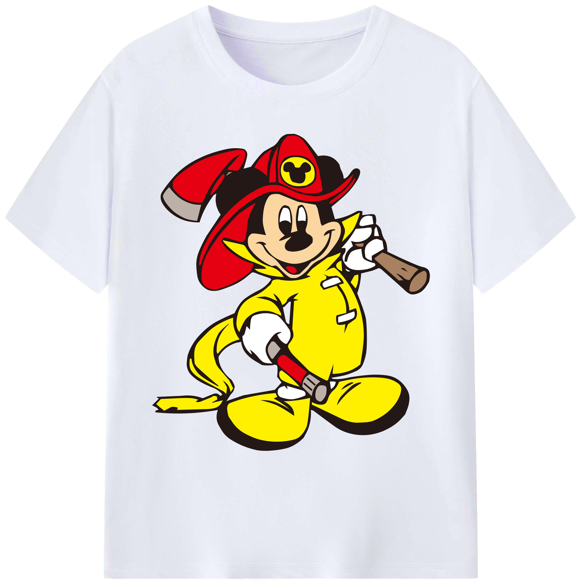 ミッキーマウス Mickey Mouse 綿100％ メンズ半袖Tシャツ｜肌触りやわらか＆通気性