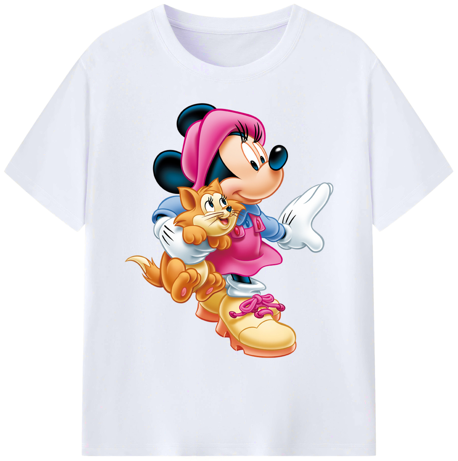 ミッキーマウス Mickey Mouse 綿100％ メンズ半袖Tシャツ｜肌触りやわらか＆通気性