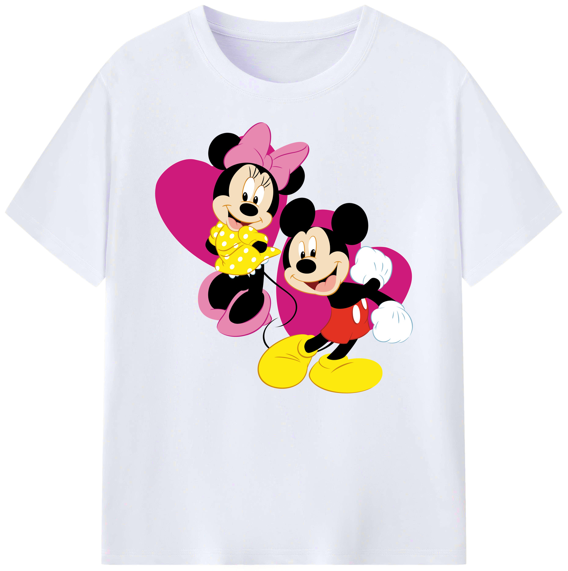 ミッキーマウス Mickey Mouse 綿100％ メンズ半袖Tシャツ｜肌触りやわらか＆通気性