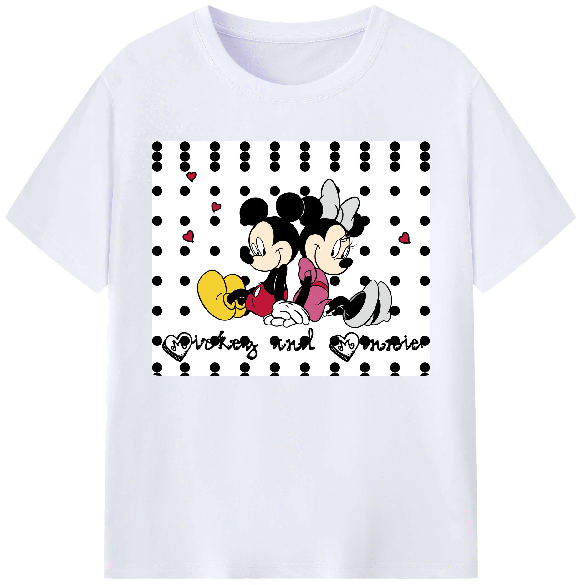 ミッキーマウス Mickey Mouse 綿100％ メンズ半袖Tシャツ｜肌触りやわらか＆通気性