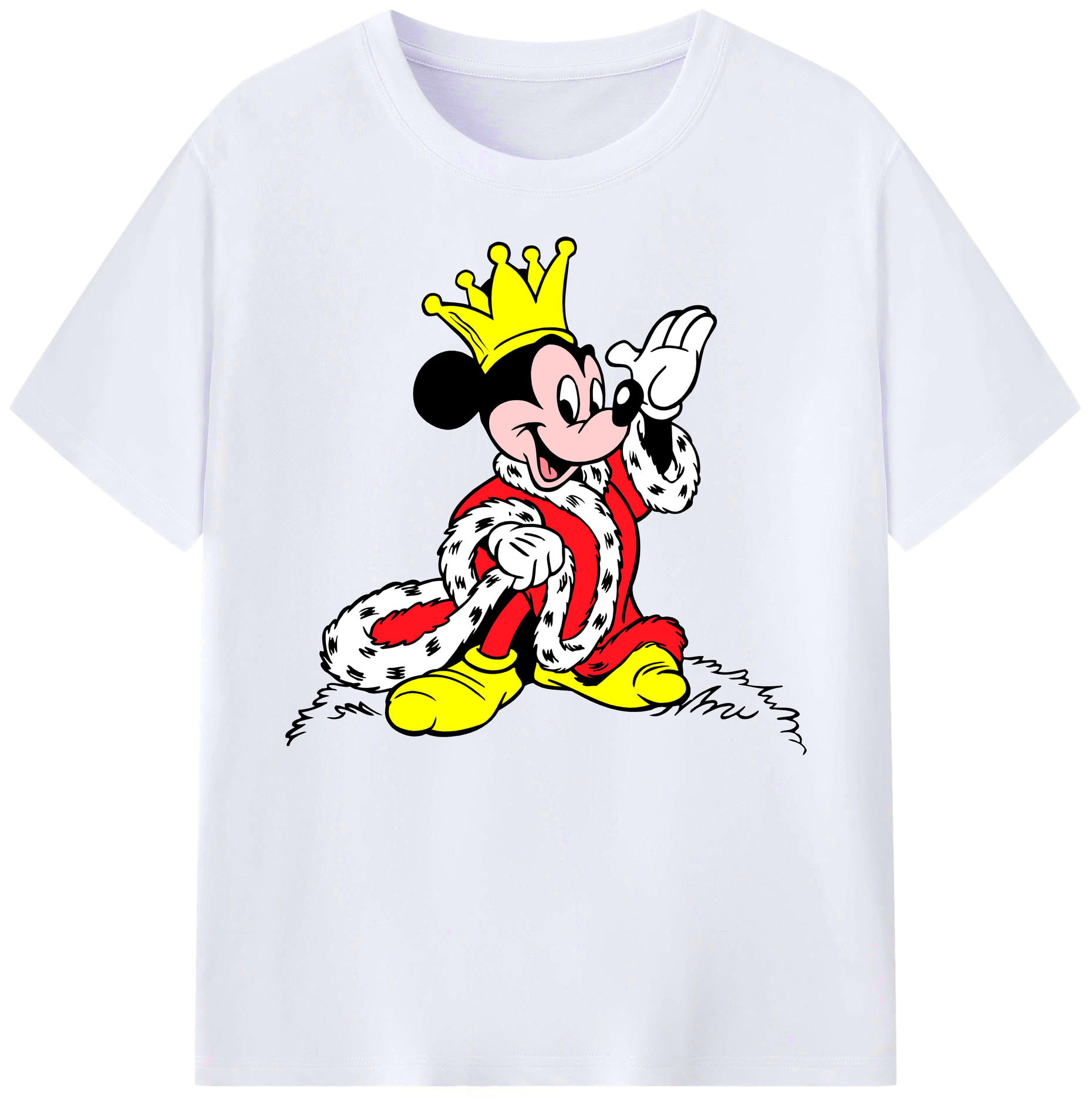 ミッキーマウス Mickey Mouse 綿100％ メンズ半袖Tシャツ｜肌触りやわらか＆通気性