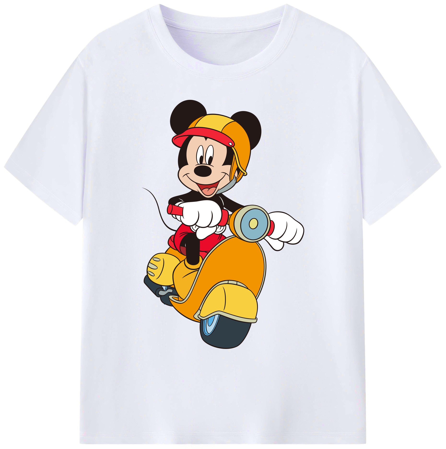 ミッキーマウス Mickey Mouse 綿100％ メンズ半袖Tシャツ｜肌触りやわらか＆通気性