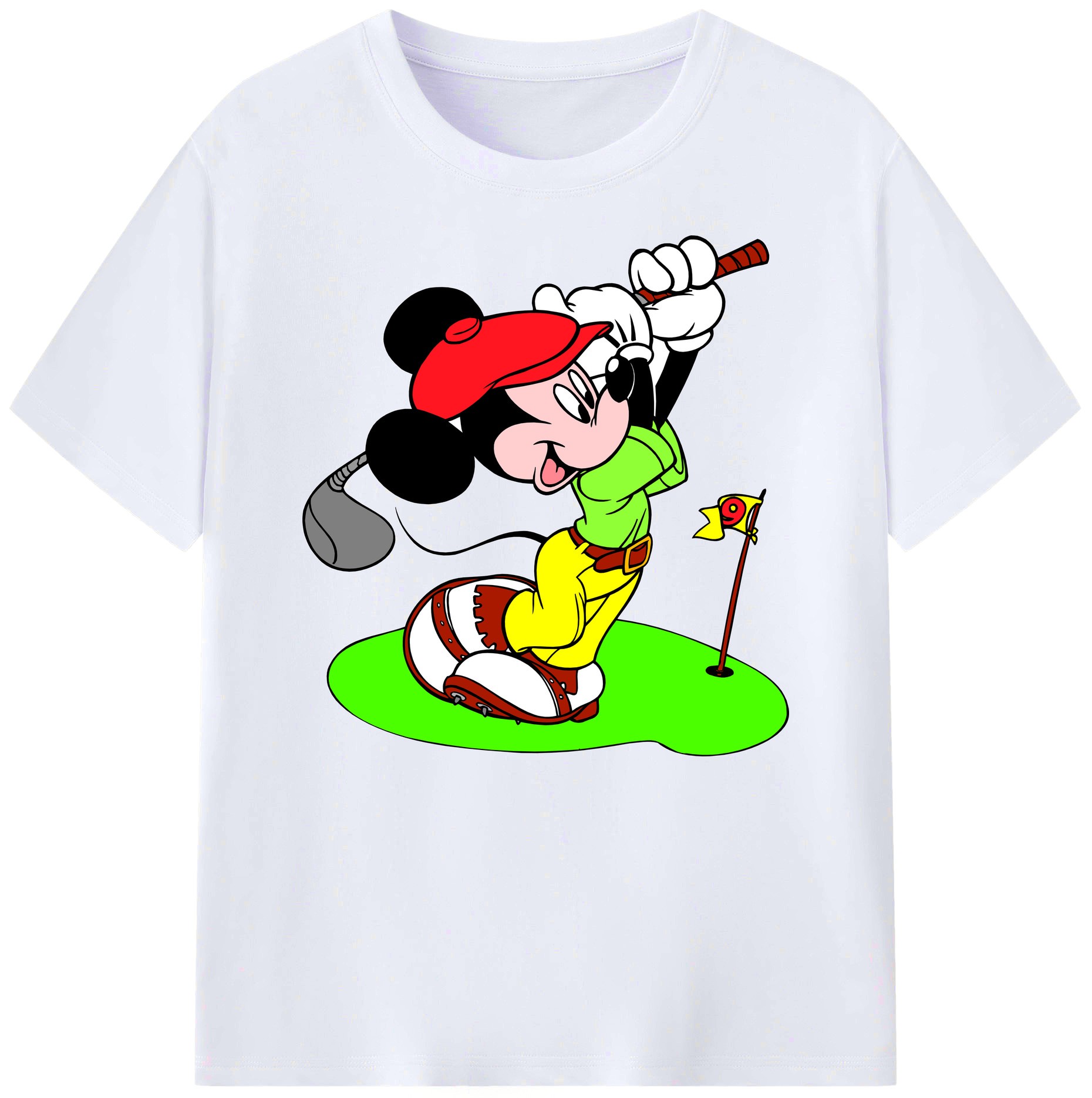 ミッキーマウス Mickey Mouse 綿100％ メンズ半袖Tシャツ｜肌触りやわらか＆通気性