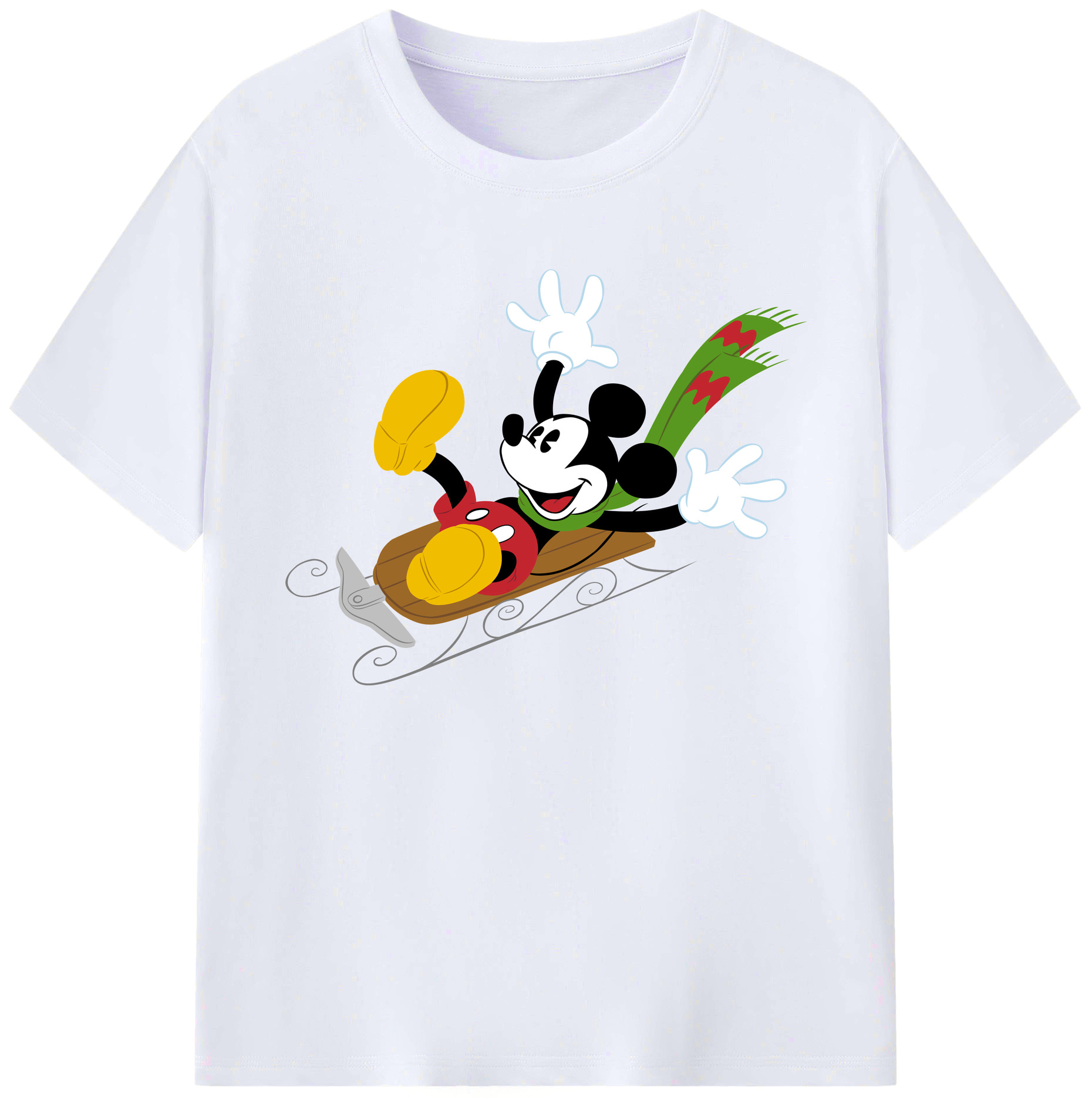 ミッキーマウス Mickey Mouse 綿100％ メンズ半袖Tシャツ｜肌触りやわらか＆通気性