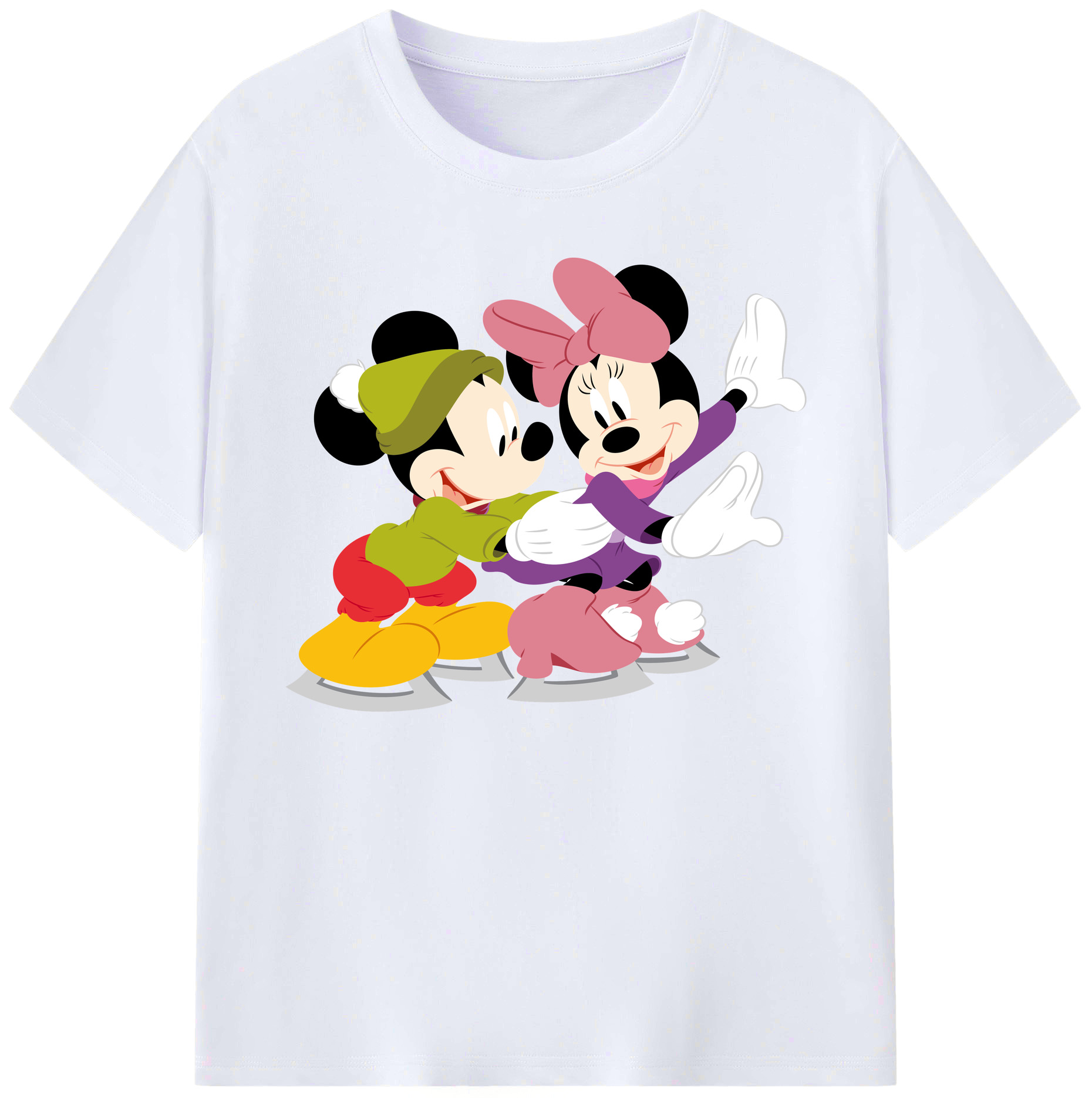 ミッキーマウス Mickey Mouse 綿100％ メンズ半袖Tシャツ｜肌触りやわらか＆通気性