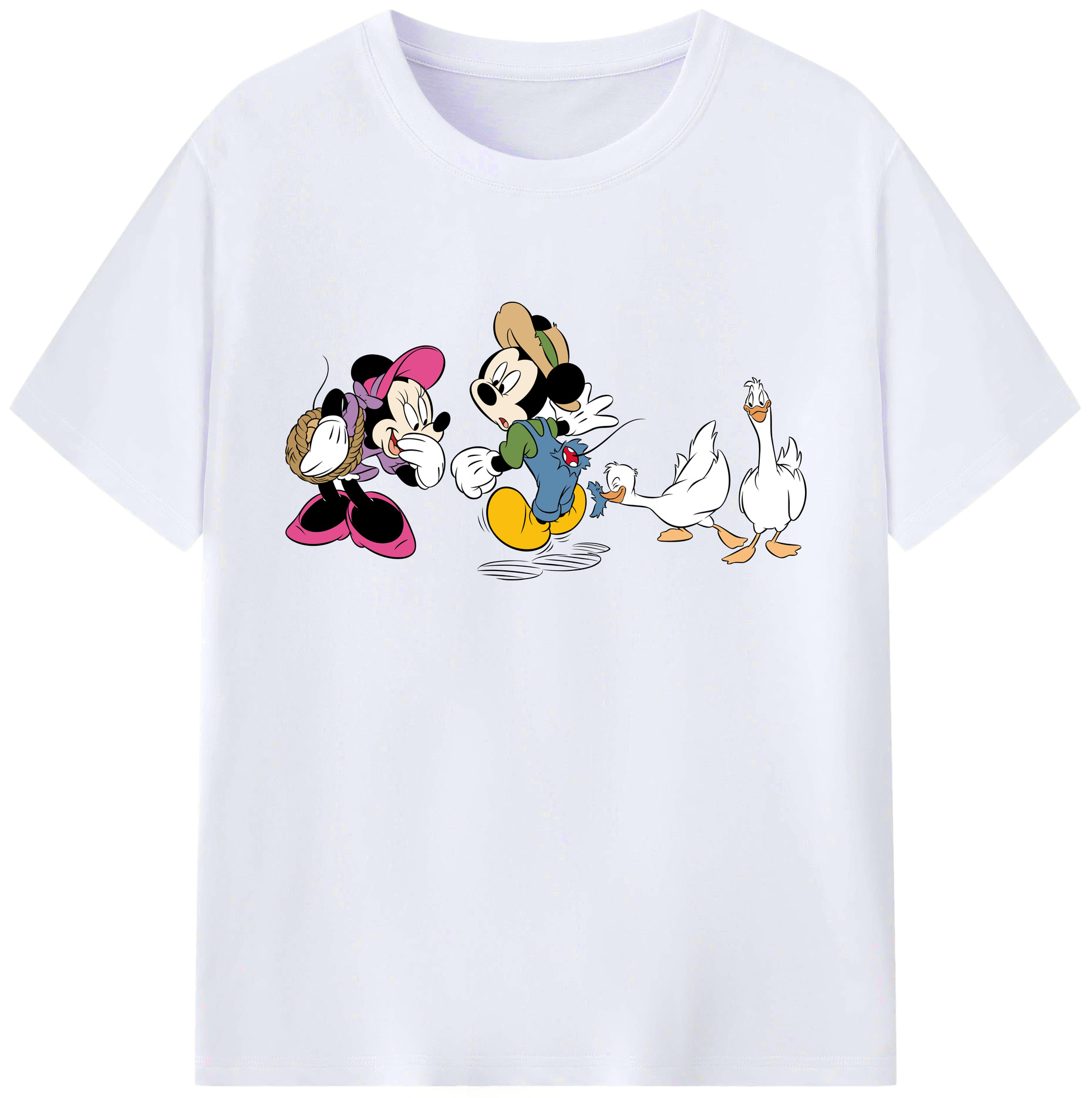 ミッキーマウス Mickey Mouse 綿100％ メンズ半袖Tシャツ｜肌触りやわらか＆通気性