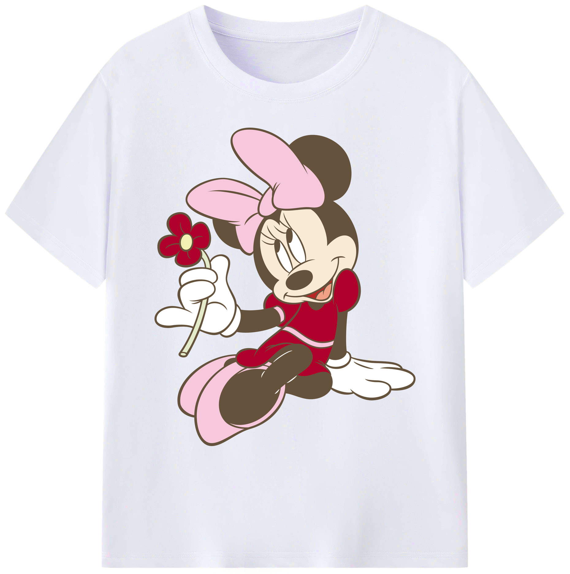 ミッキーマウス Mickey Mouse 綿100％ メンズ半袖Tシャツ｜肌触りやわらか＆通気性