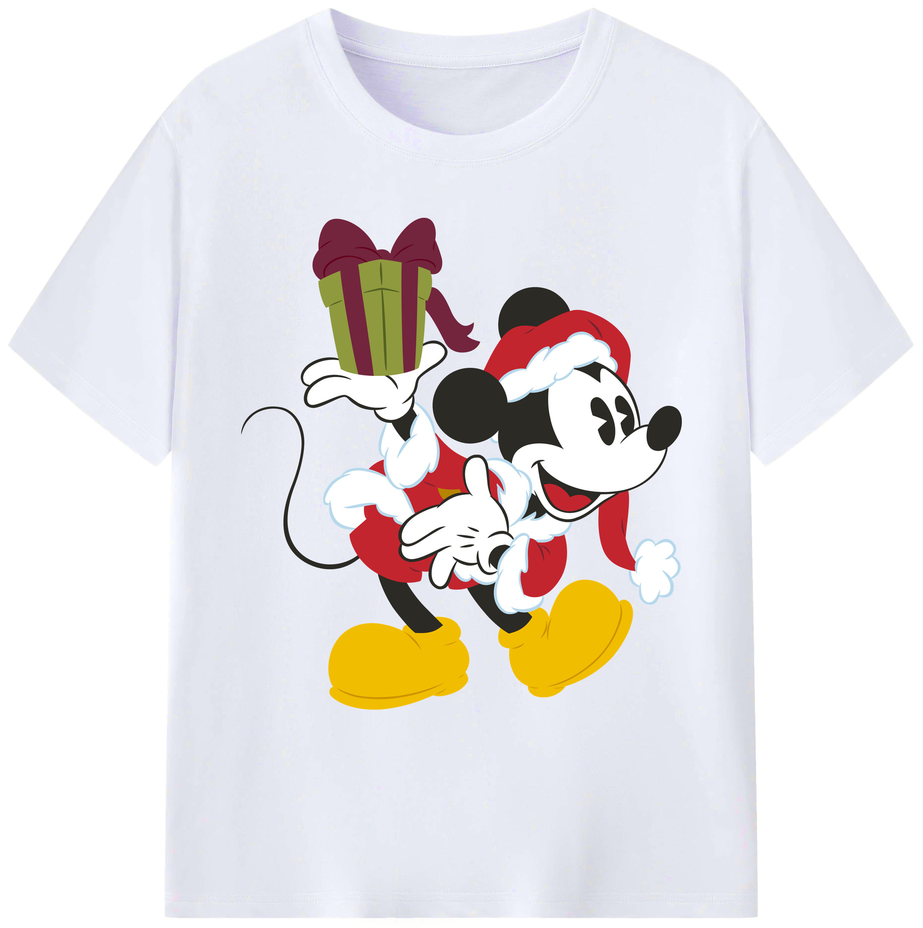 ミッキーマウス Mickey Mouse 綿100％ メンズ半袖Tシャツ｜肌触りやわらか＆通気性