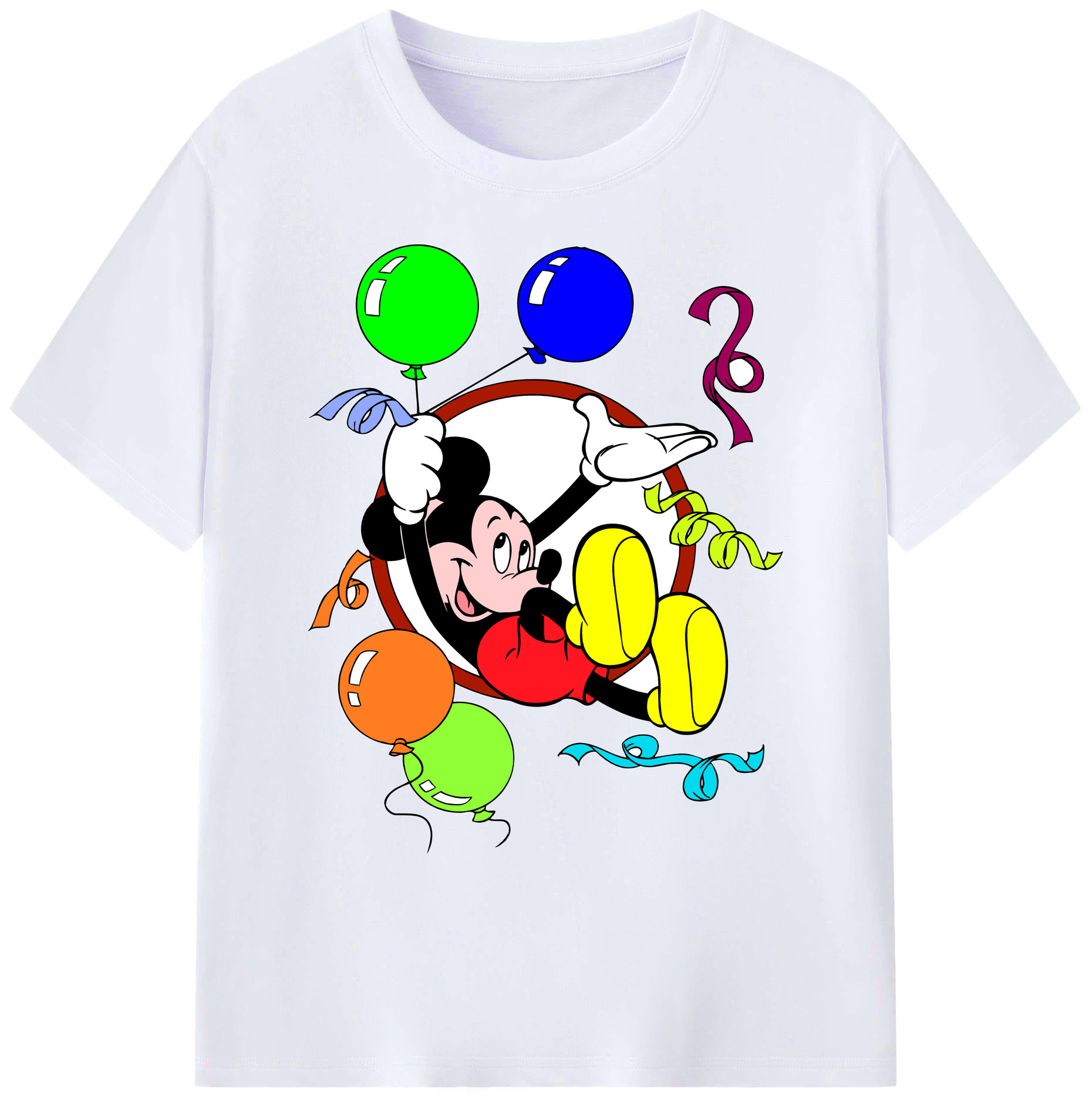 ミッキーマウス Mickey Mouse 綿100％ メンズ半袖Tシャツ｜肌触りやわらか＆通気性