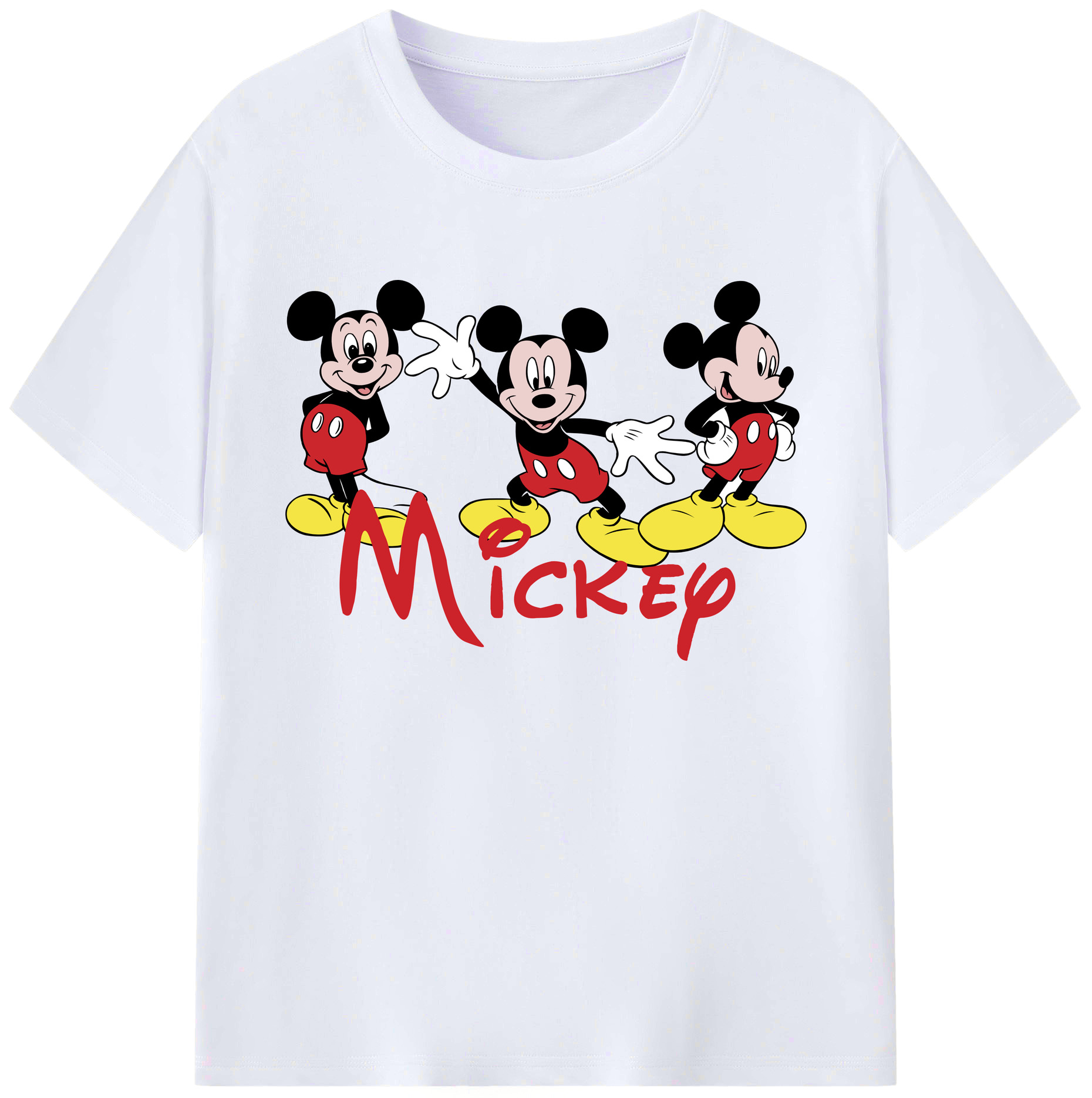 ミッキーマウス Mickey Mouse 綿100％ メンズ半袖Tシャツ｜肌触りやわらか＆通気性