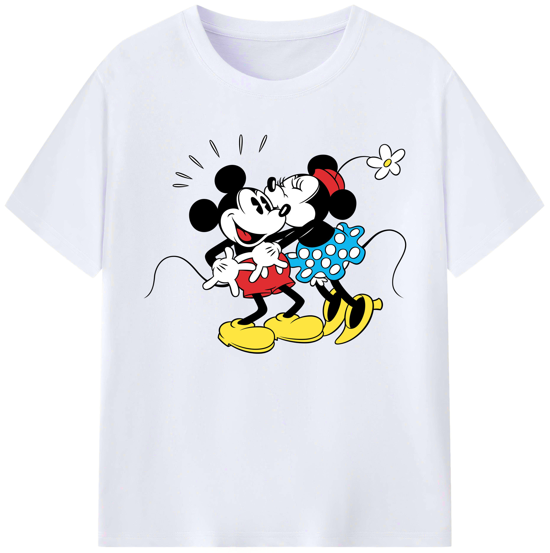 （画像用） ミッキーマウス Mickey Mouse 綿100％ メンズ半袖Tシャツ｜肌触りやわらか＆通気性