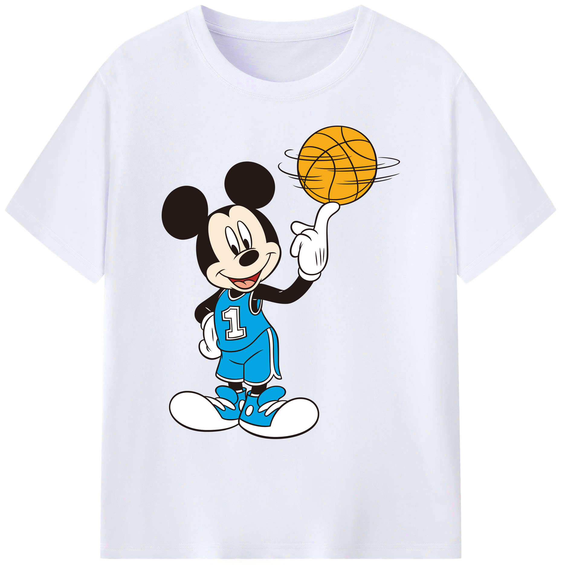 ミッキーマウス Mickey Mouse 綿100％ メンズ半袖Tシャツ｜肌触りやわらか＆通気性