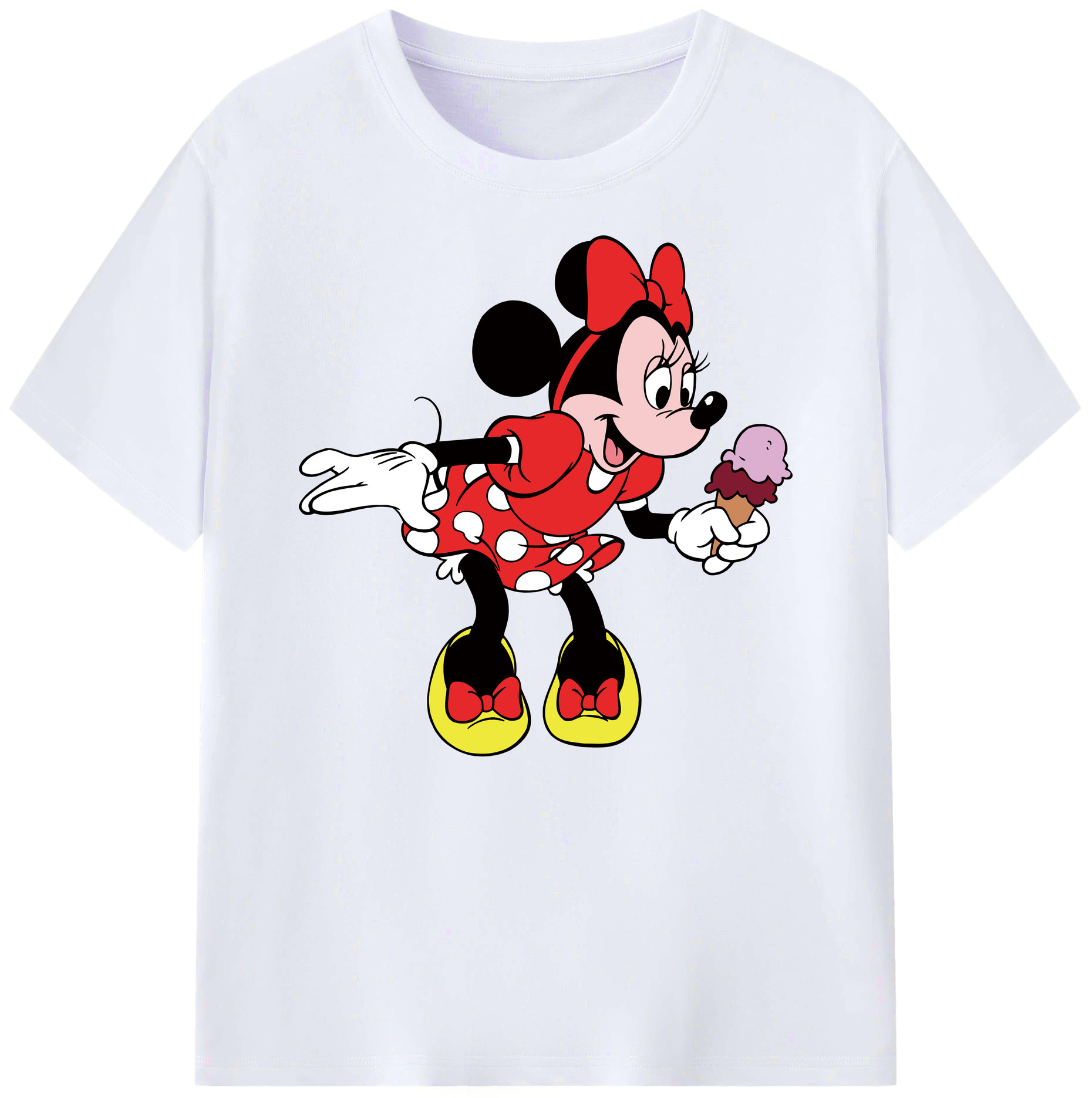 ミッキーマウス Mickey Mouse 綿100％ メンズ半袖Tシャツ｜肌触りやわらか＆通気性