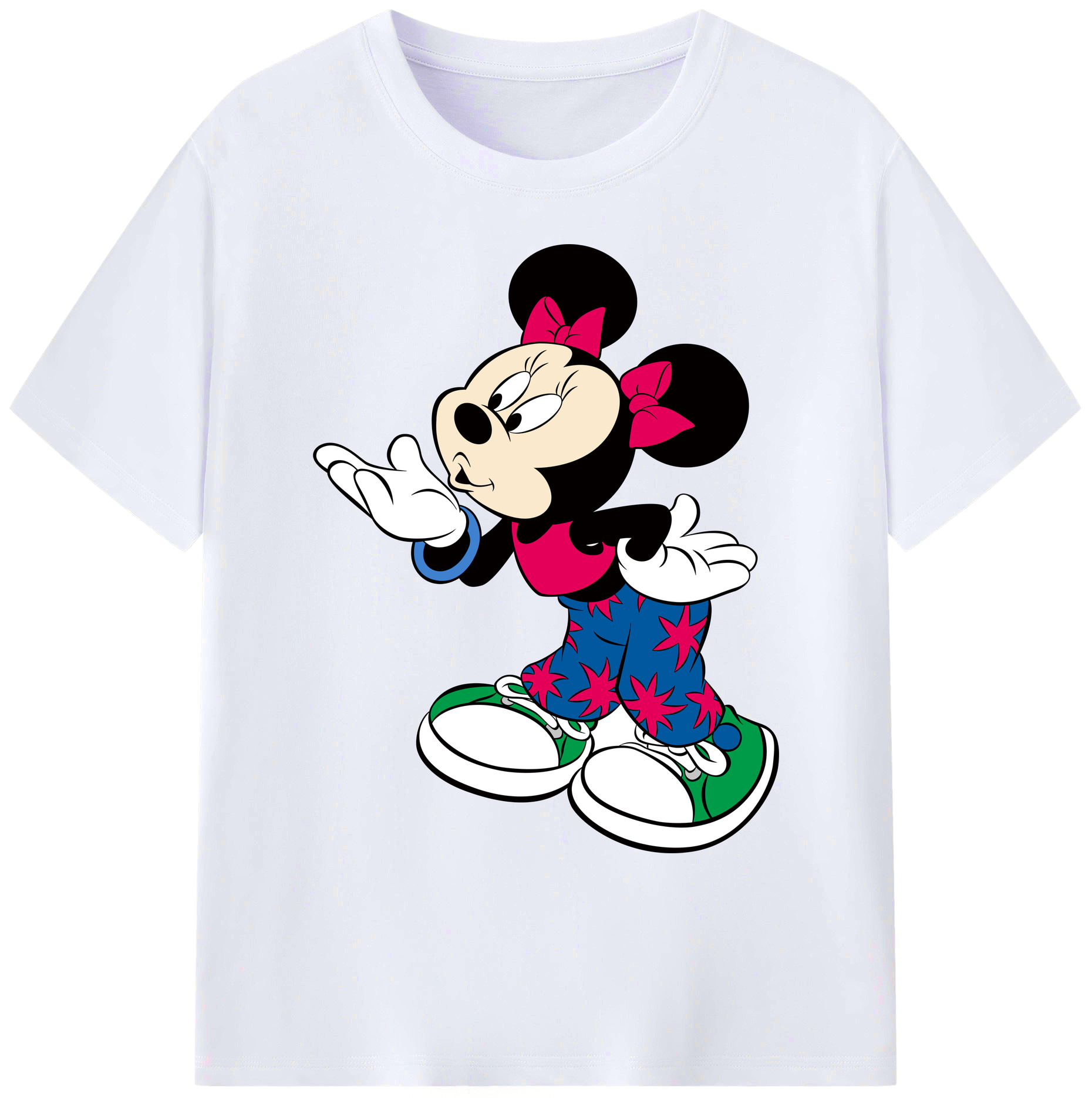 ミッキーマウス Mickey Mouse 綿100％ メンズ半袖Tシャツ｜肌触りやわらか＆通気性
