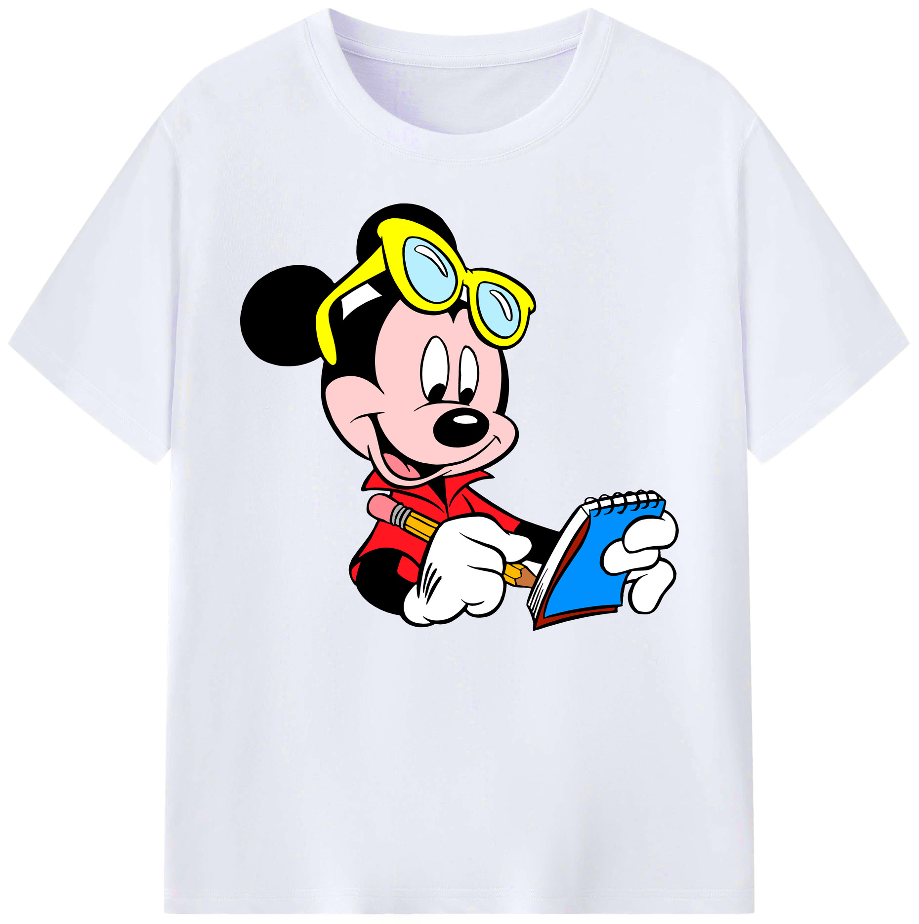 ミッキーマウス Mickey Mouse 綿100％ メンズ半袖Tシャツ｜肌触りやわらか＆通気性