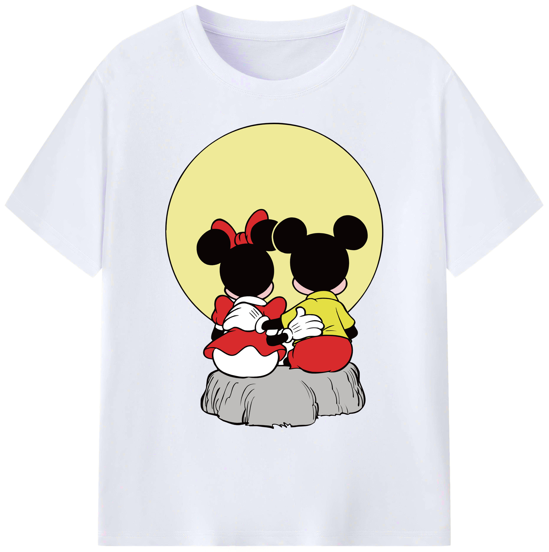 ミッキーマウス Mickey Mouse 綿100％ メンズ半袖Tシャツ｜肌触りやわらか＆通気性