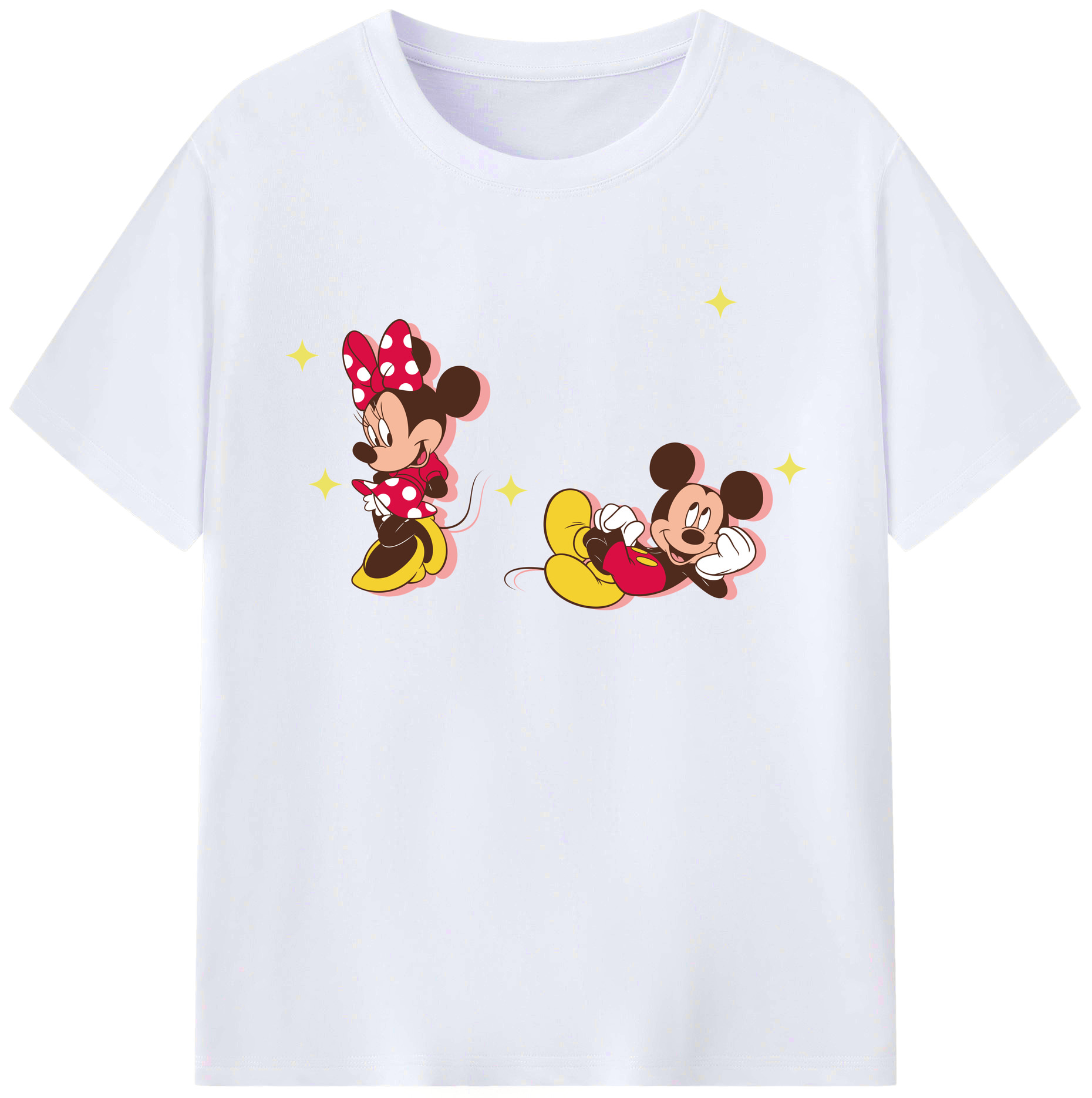 ミッキーマウス Mickey Mouse 綿100％ メンズ半袖Tシャツ｜肌触りやわらか＆通気性