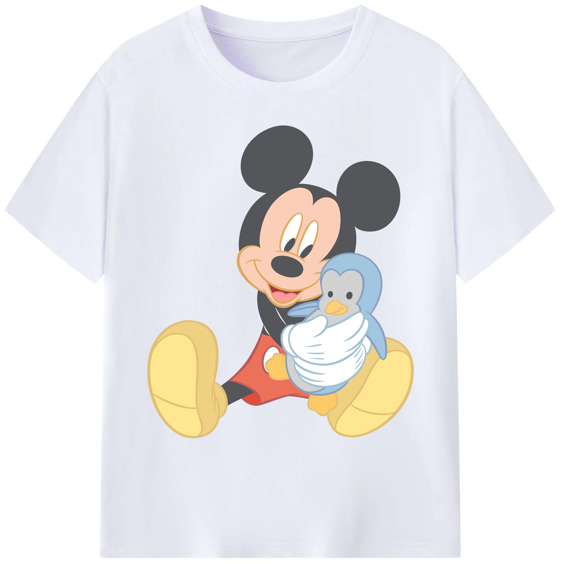 ミッキーマウス Mickey Mouse 綿100％ メンズ半袖Tシャツ｜肌触りやわらか＆通気性