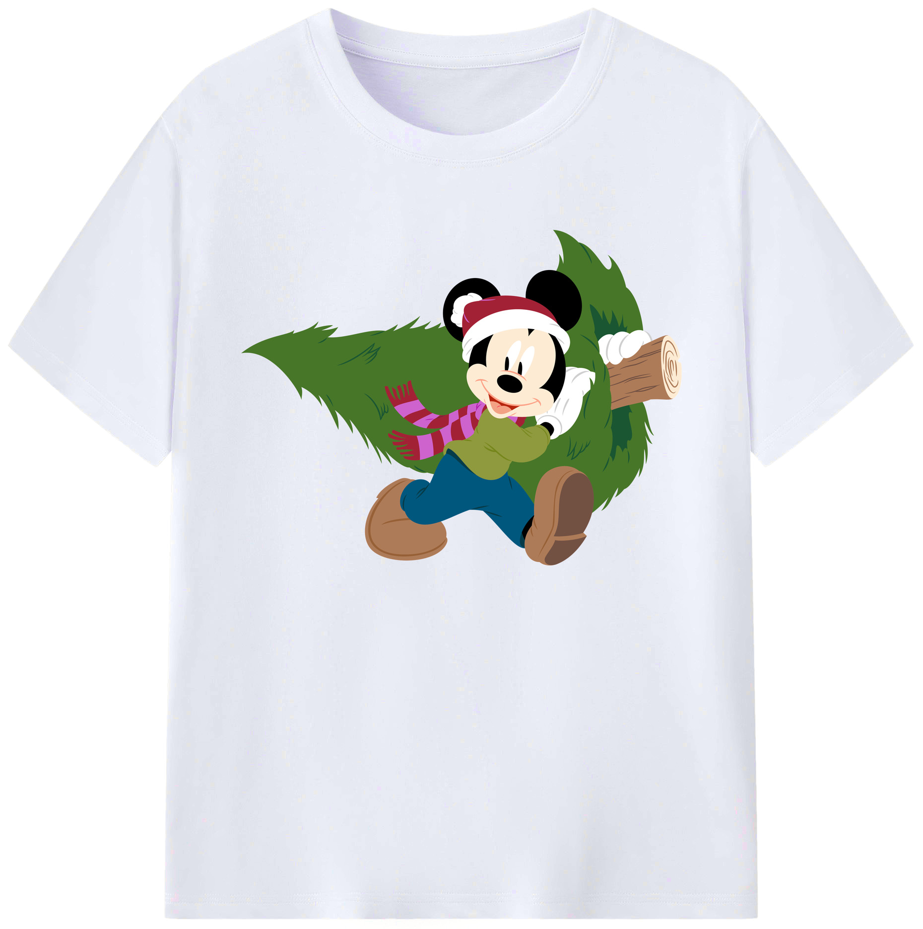 ミッキーマウス Mickey Mouse 綿100％ メンズ半袖Tシャツ｜肌触りやわらか＆通気性
