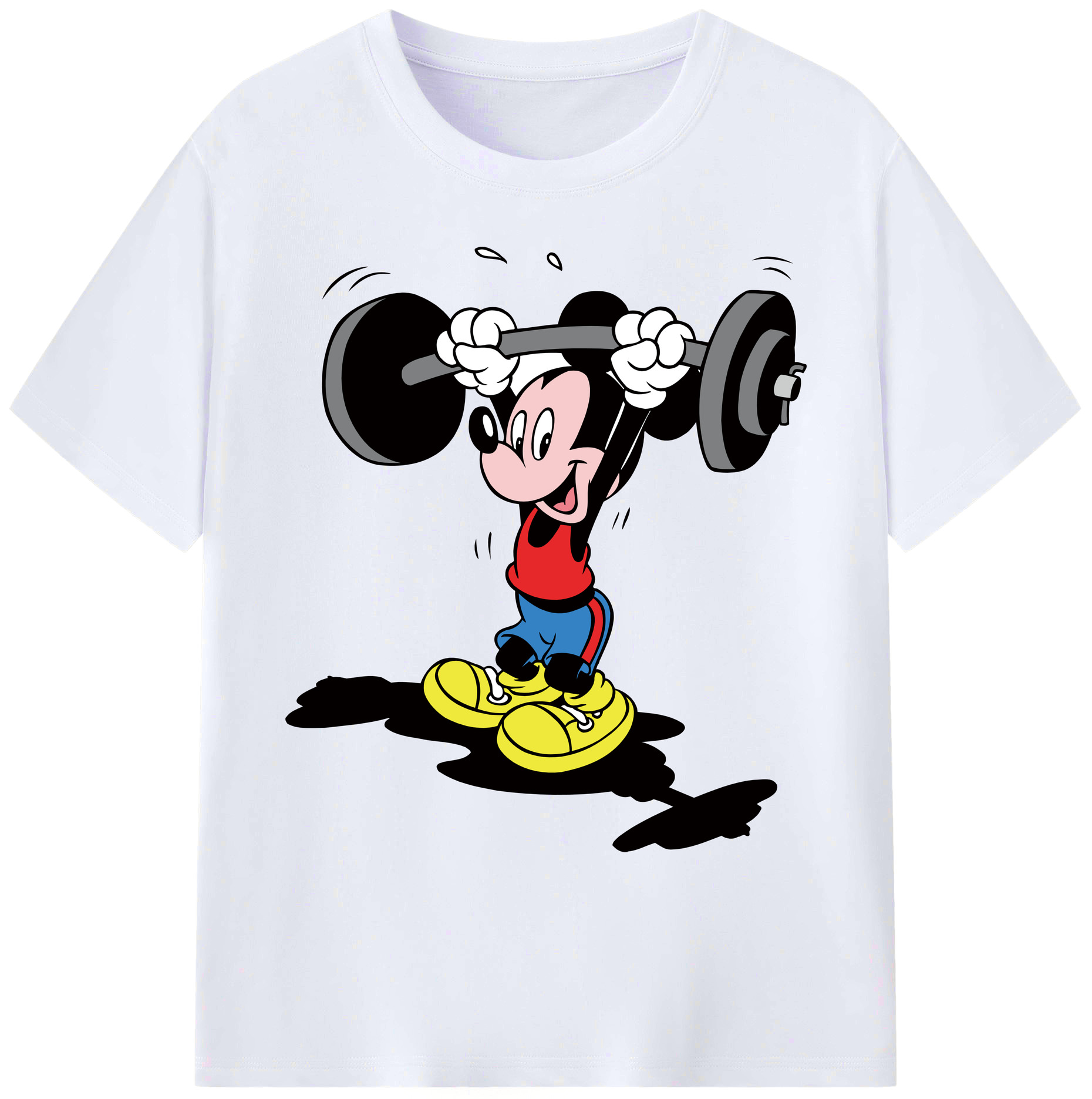 ミッキーマウス Mickey Mouse 綿100％ メンズ半袖Tシャツ｜肌触りやわらか＆通気性