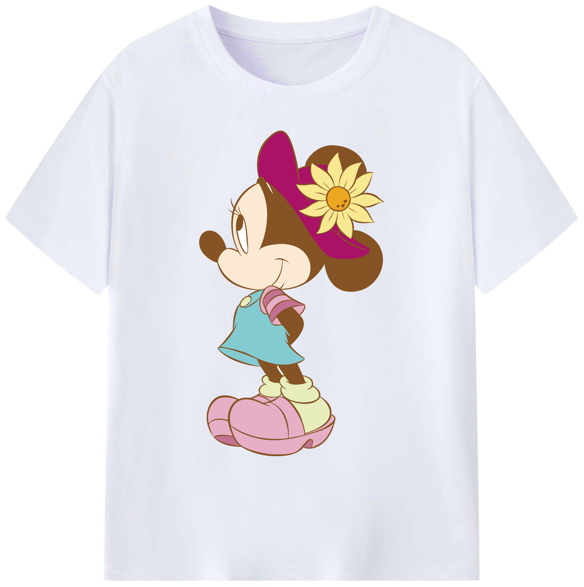 ミッキーマウス Mickey Mouse 綿100％ メンズ半袖Tシャツ｜肌触りやわらか＆通気性