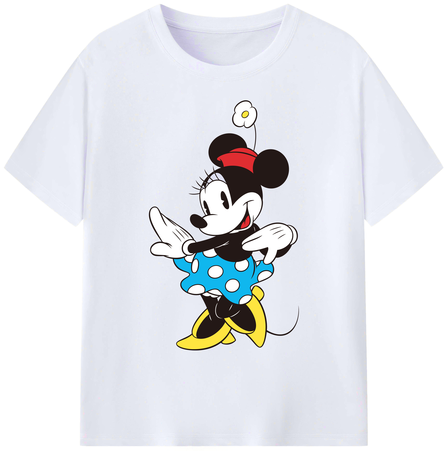 ミッキーマウス Mickey Mouse 綿100％ メンズ半袖Tシャツ｜肌触りやわらか＆通気性